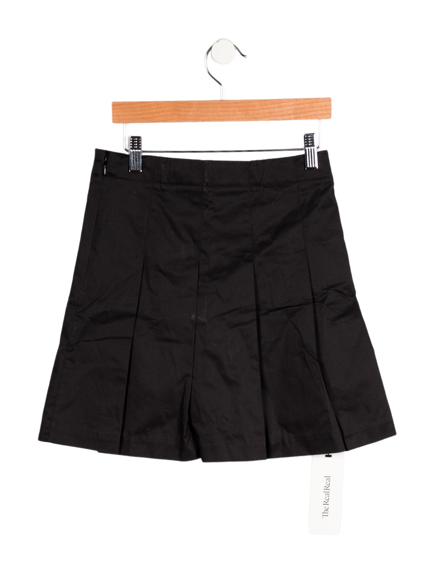 Burberry Solid Pleated Skirt