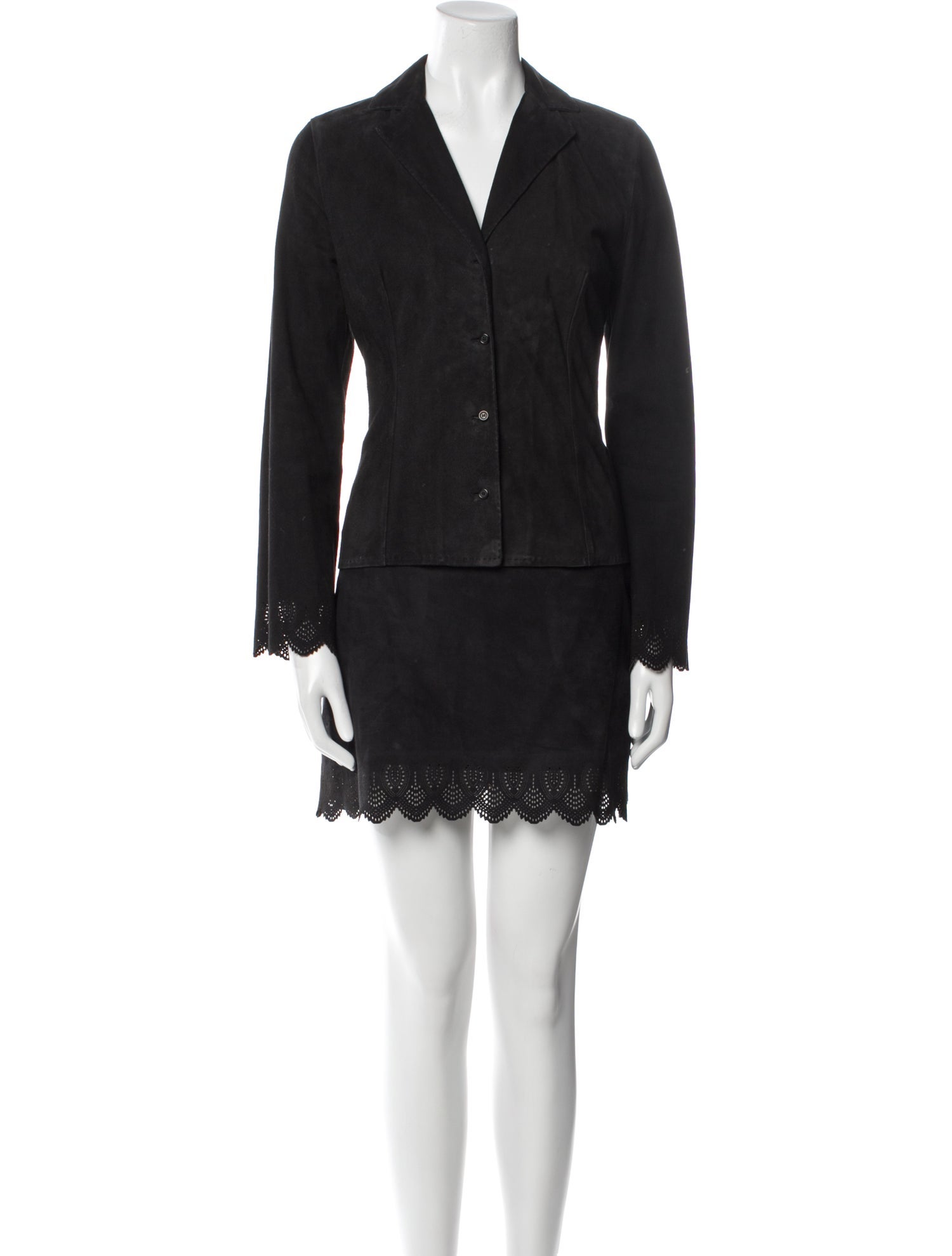 Burberry London Leather Skirt Set