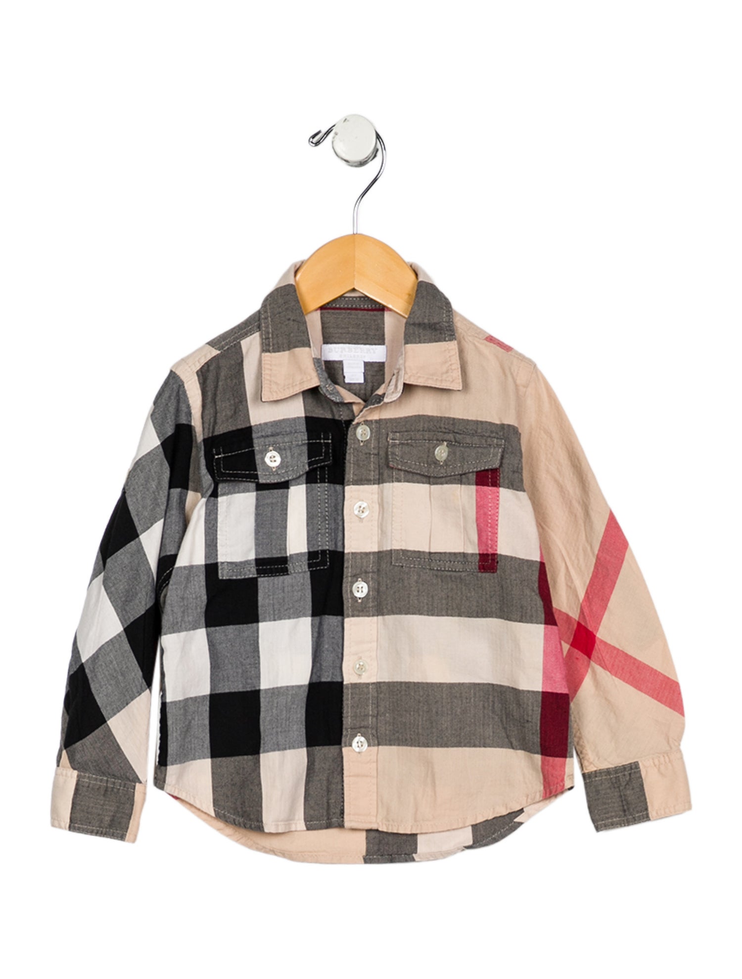 Burberry toddler boys' multicolored button up