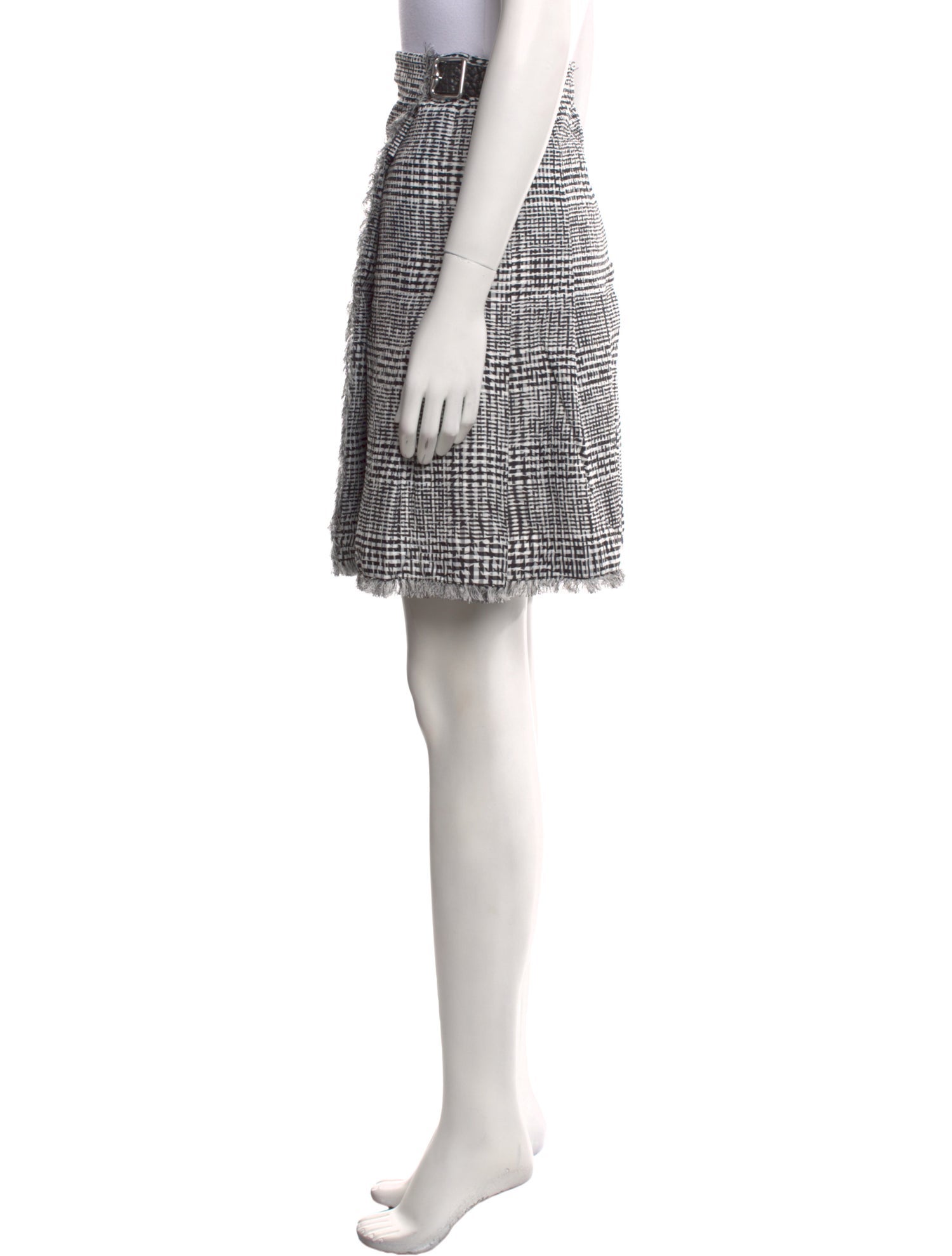 Burberry Houndstooth Print Knee-Length Skirt w/ Tags