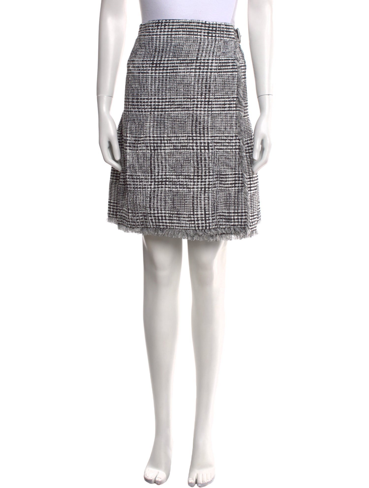 Burberry Plaid Print Knee-Length Skirt