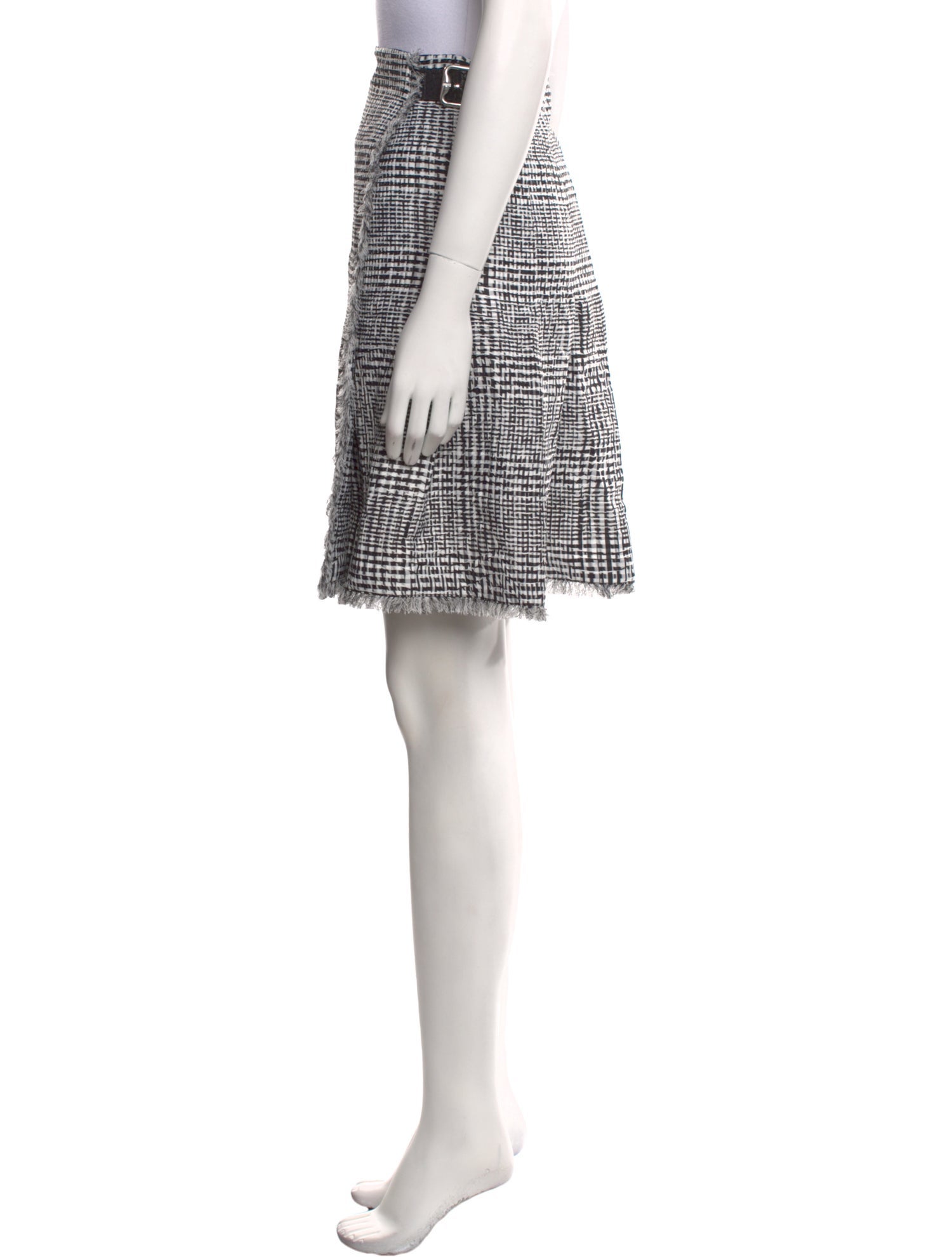 Burberry Plaid Print Knee-Length Skirt