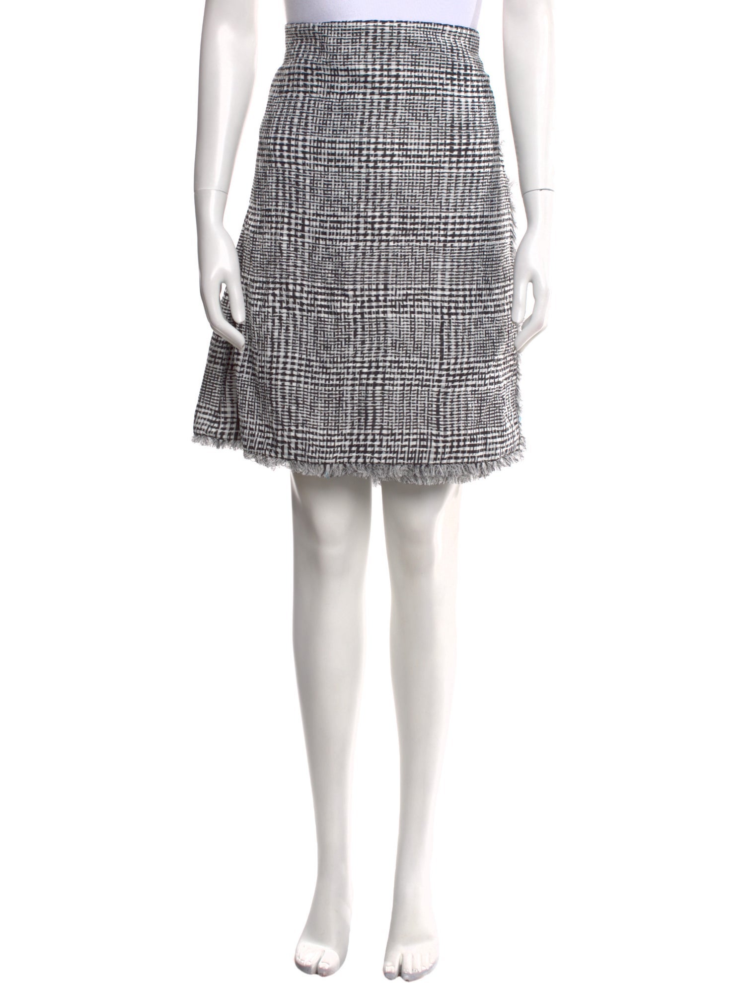 Burberry Plaid Print Knee-Length Skirt