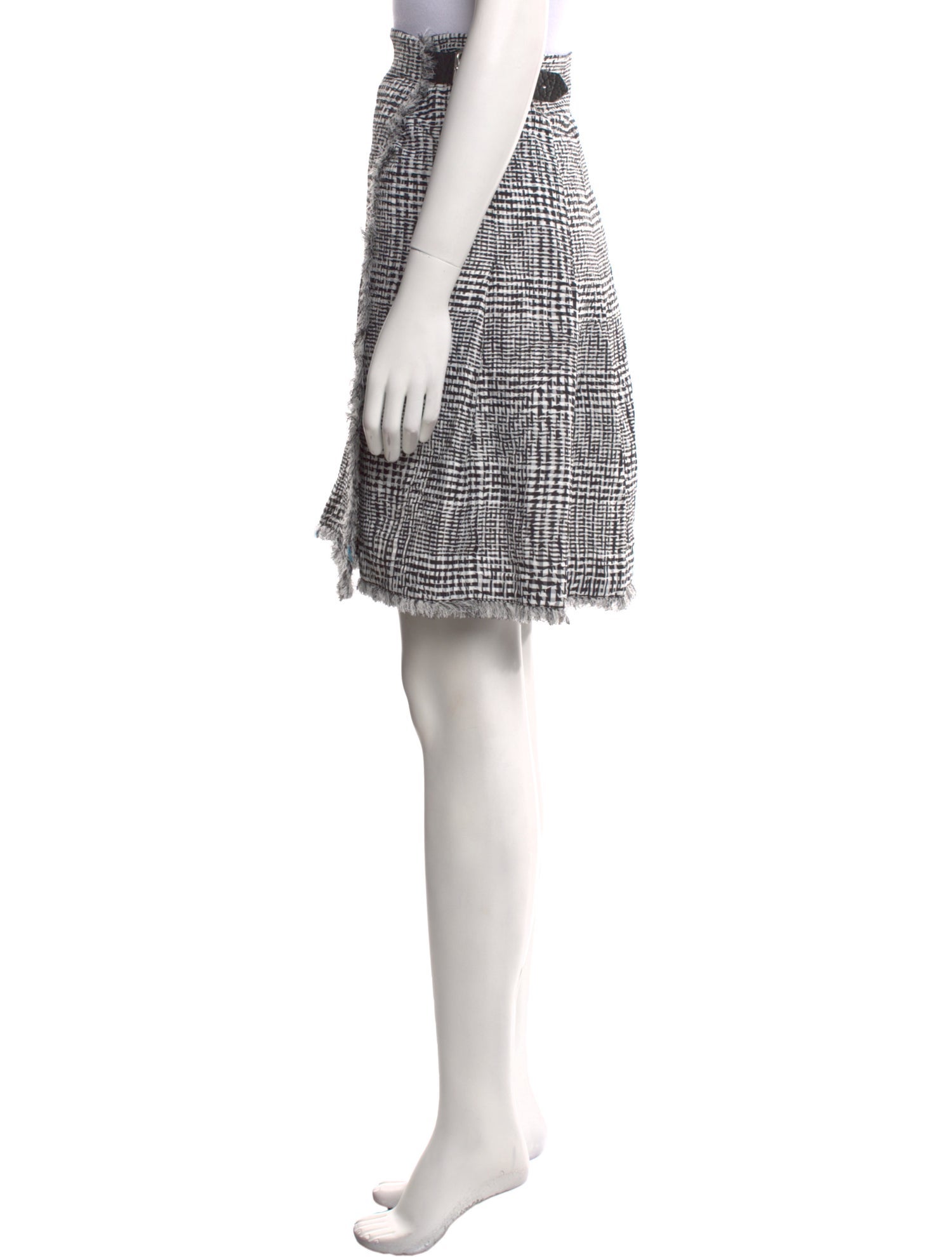 Burberry Plaid Print Knee-Length Skirt