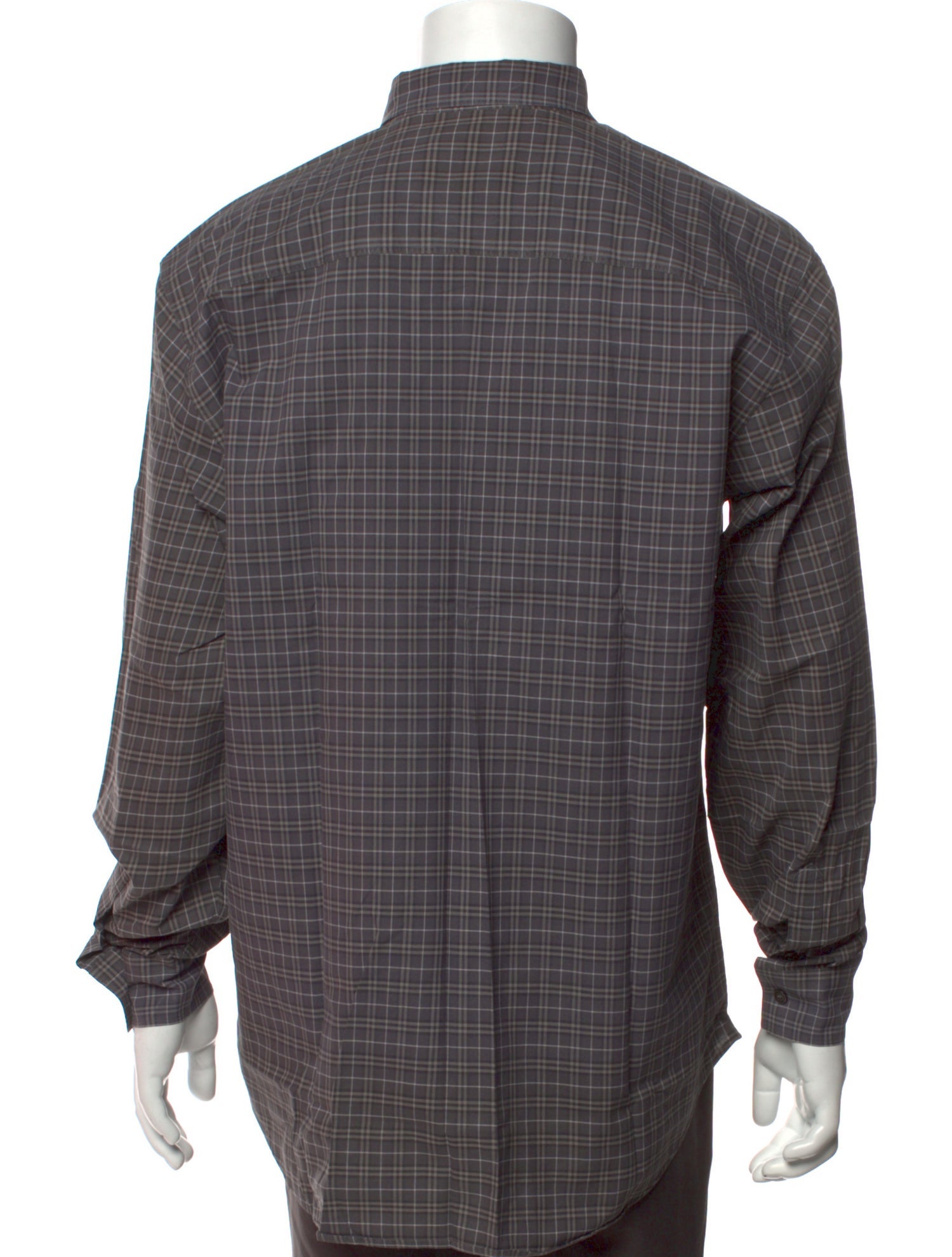 Plaid Print Long Sleeve Dress Shirt