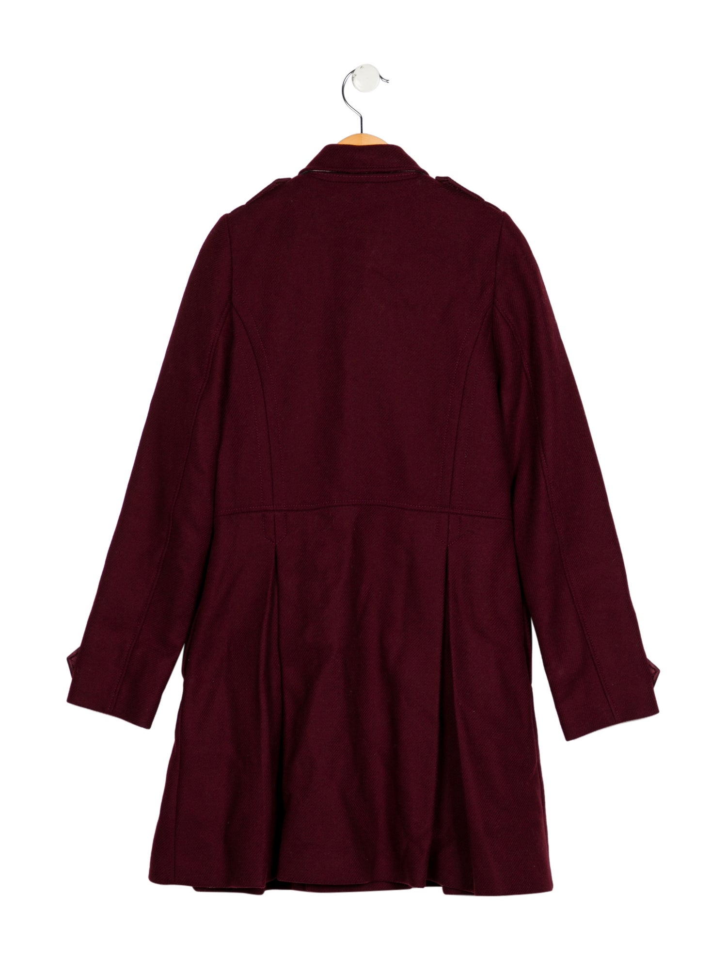 Burberry kid girls; burgundy coat