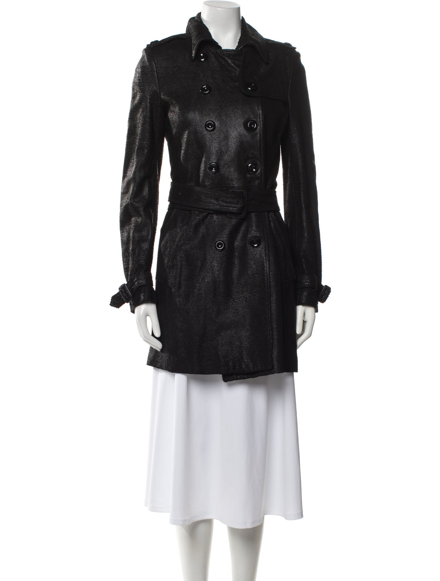 Burberry Leather Trench Coat