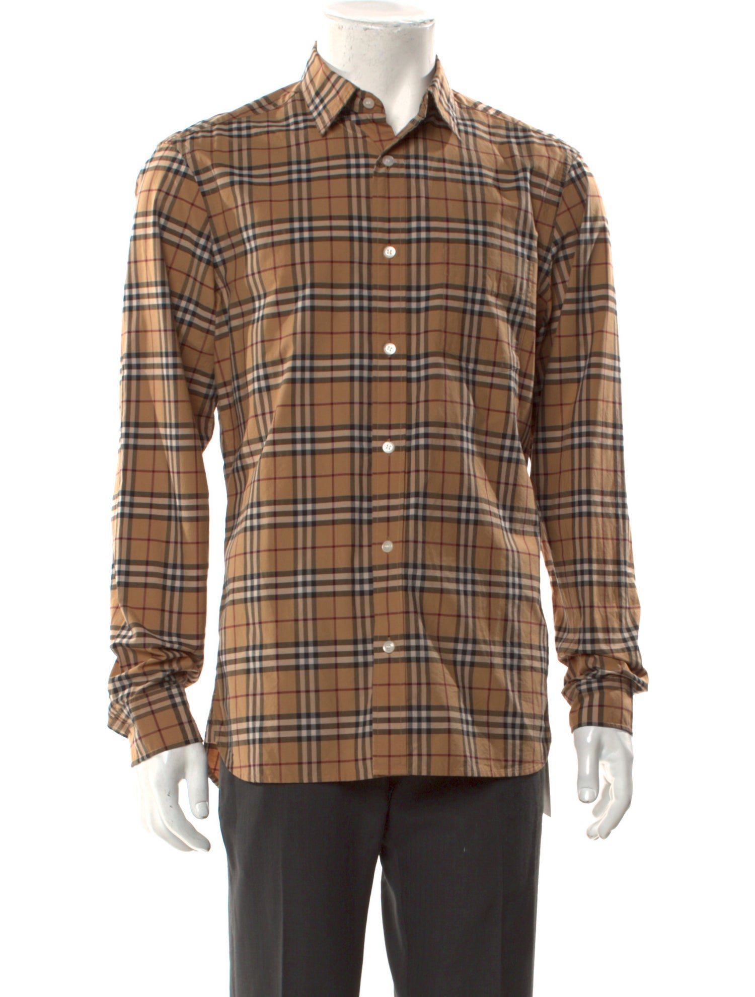 Burberry House Check Pattern Long Sleeve Dress Shirt