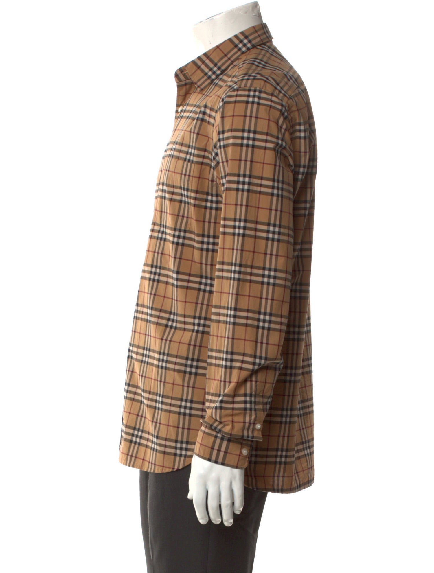 Burberry House Check Pattern Long Sleeve Dress Shirt