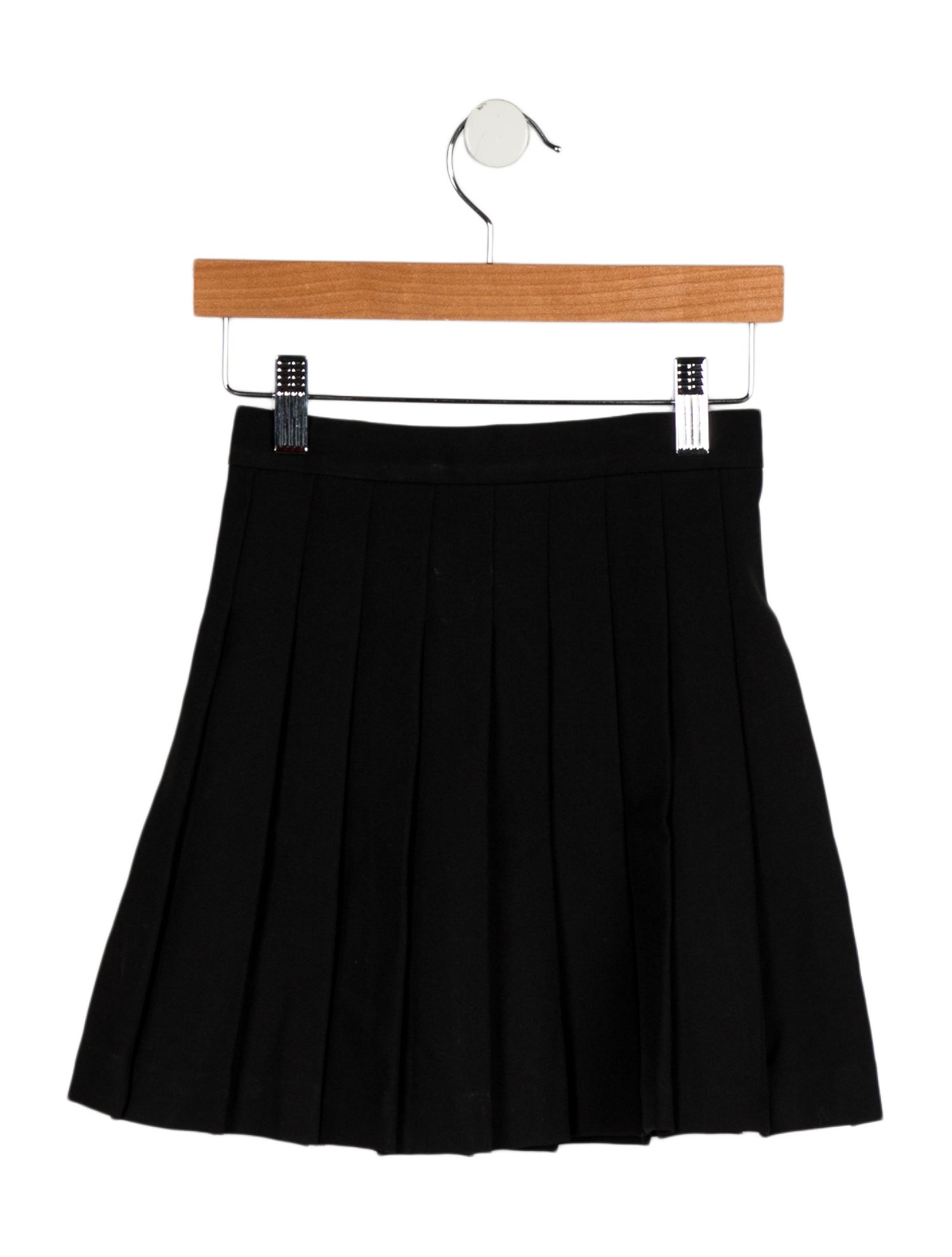 Burberry Solid Pleated Skirt
