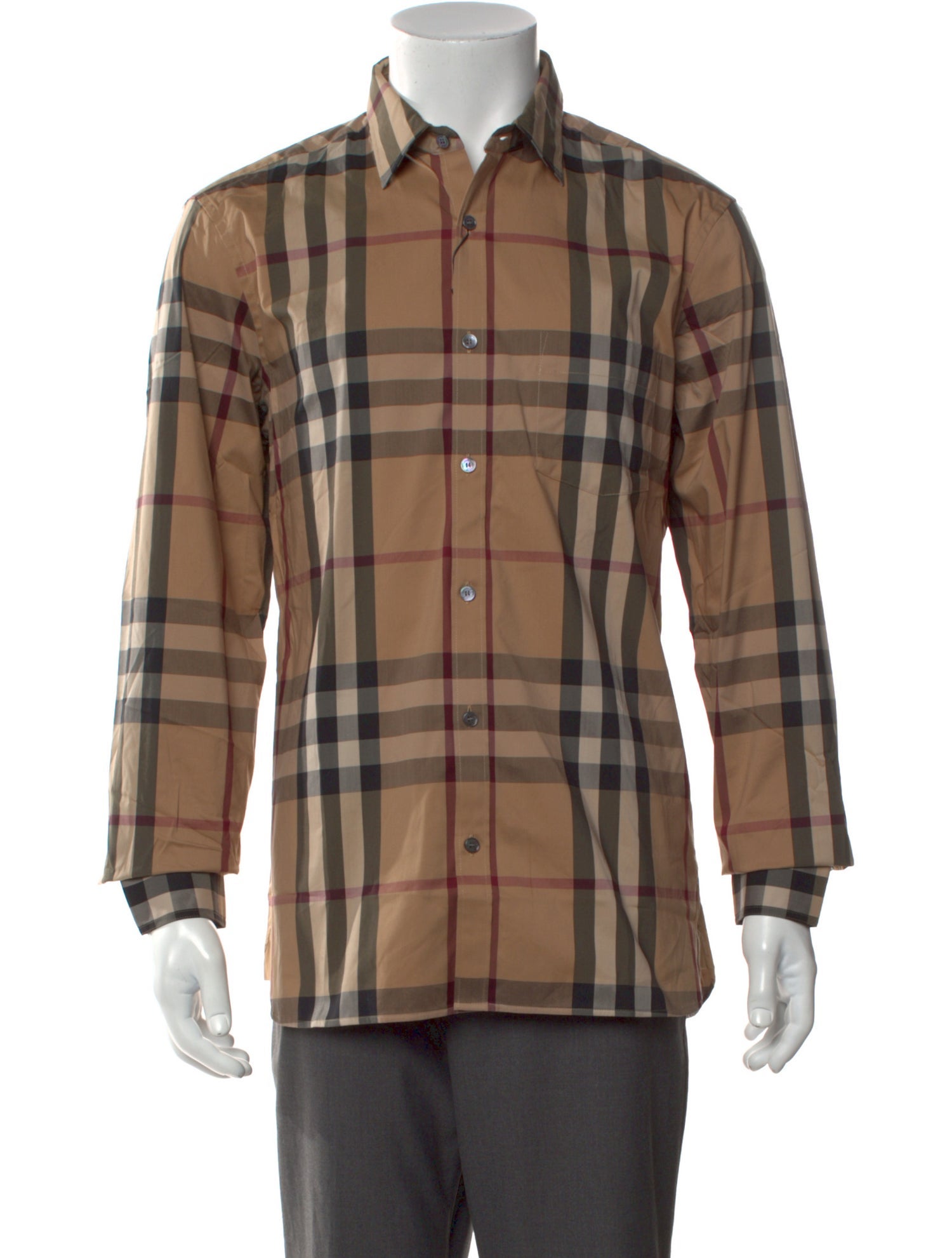Burberry Plaid Print Long Sleeve Shirt w/ Tags