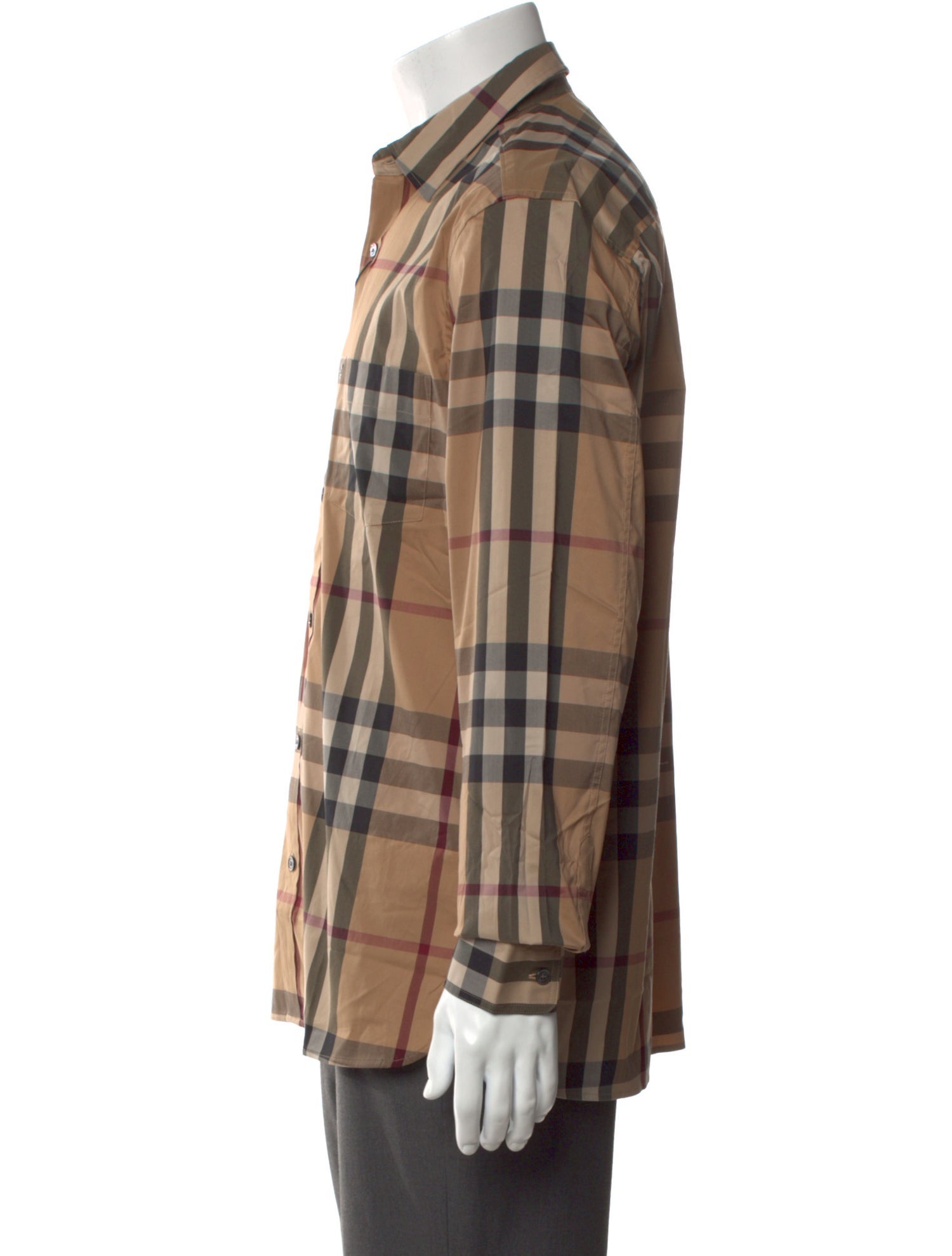 Burberry Plaid Print Long Sleeve Shirt w/ Tags