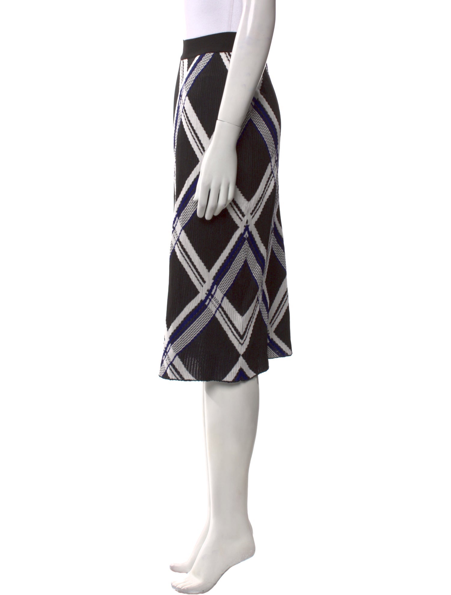 Burberry Silk Knee-Length Skirt w/ Tags