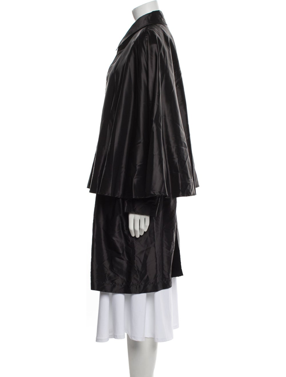 Burberry Coat Black Exploded Check Pattern Pointe… - image 2