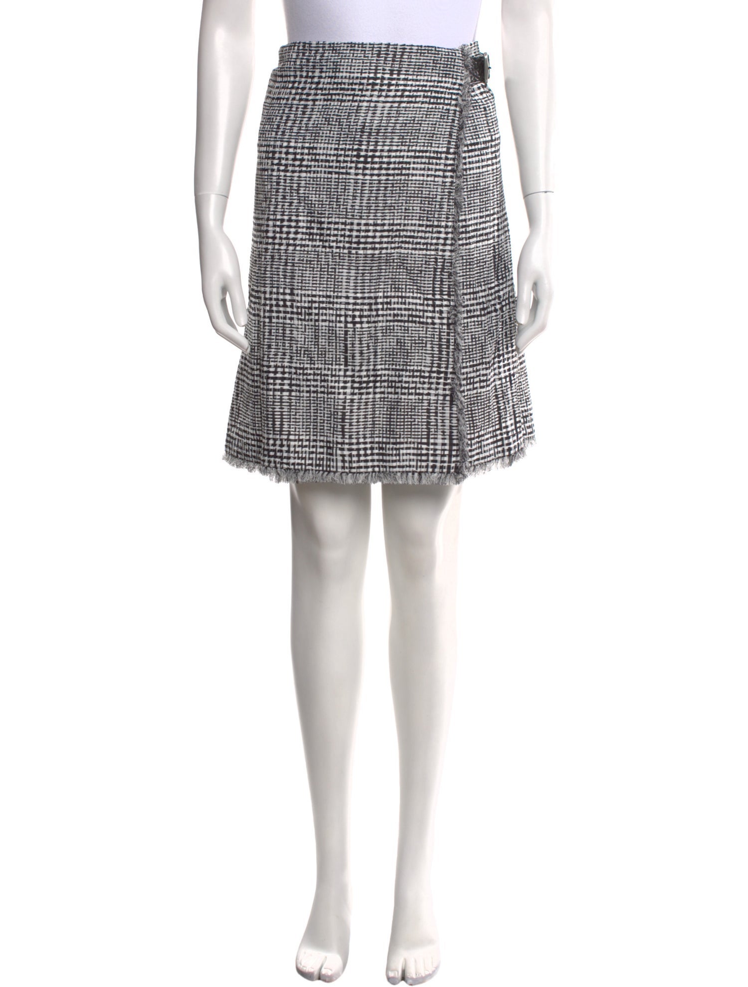 Burberry Houndstooth Print Knee-Length Skirt w/ Tags