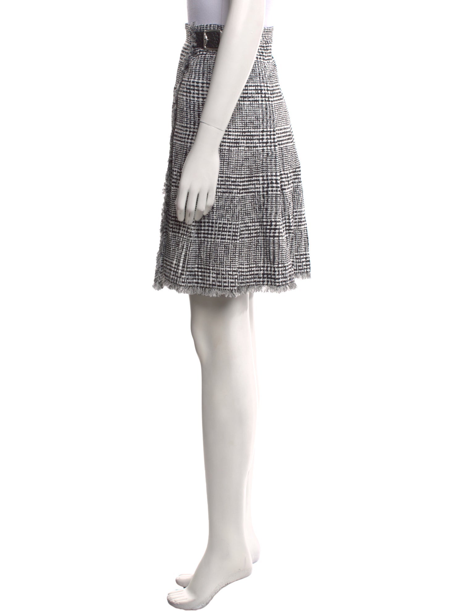 Burberry Houndstooth Print Knee-Length Skirt w/ Tags
