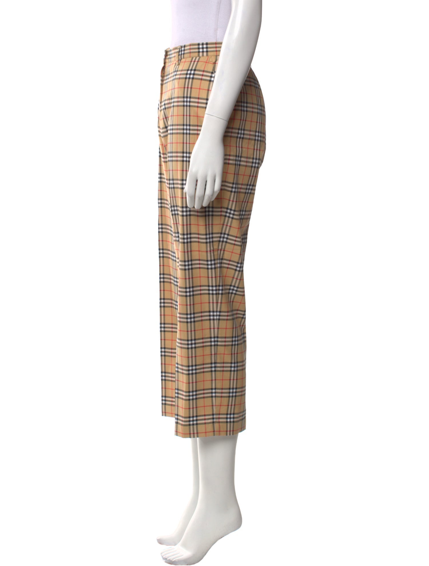 Burberry Golf Plaid Print Straight Leg Pants