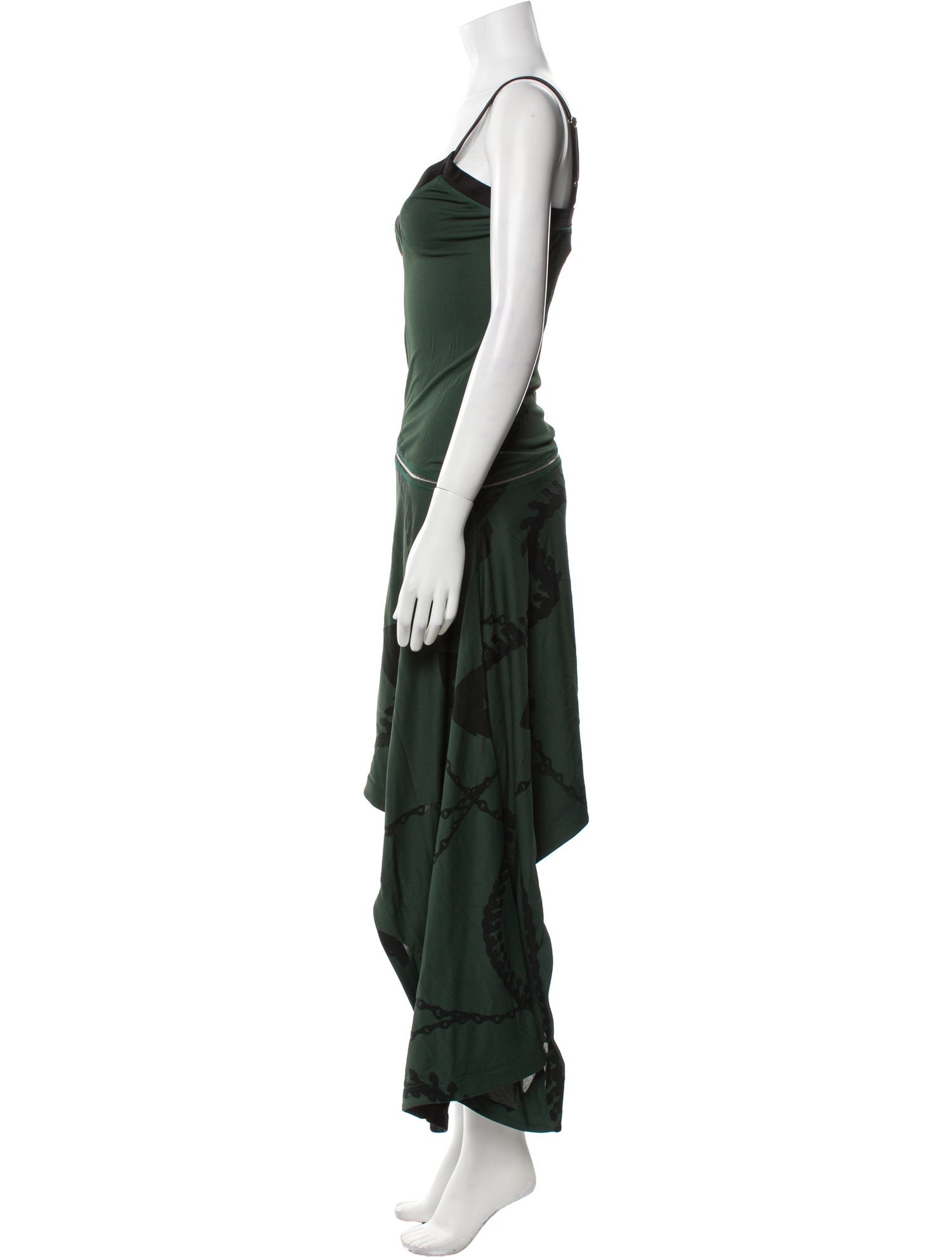 Burberry V-Neck Long Dress