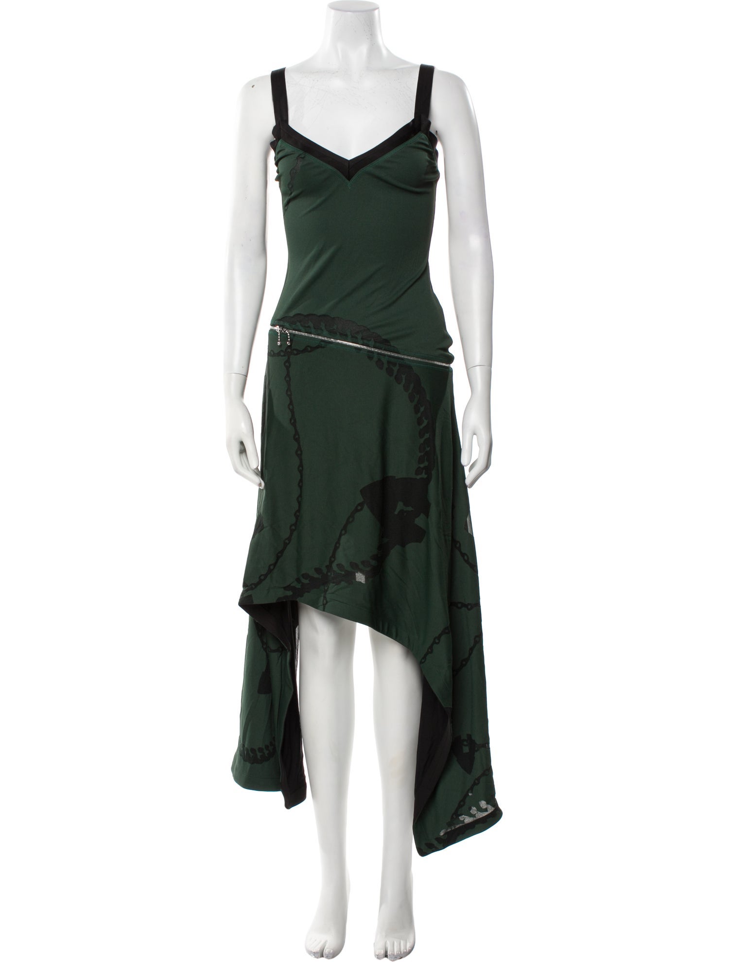 Burberry V-Neck Long Dress