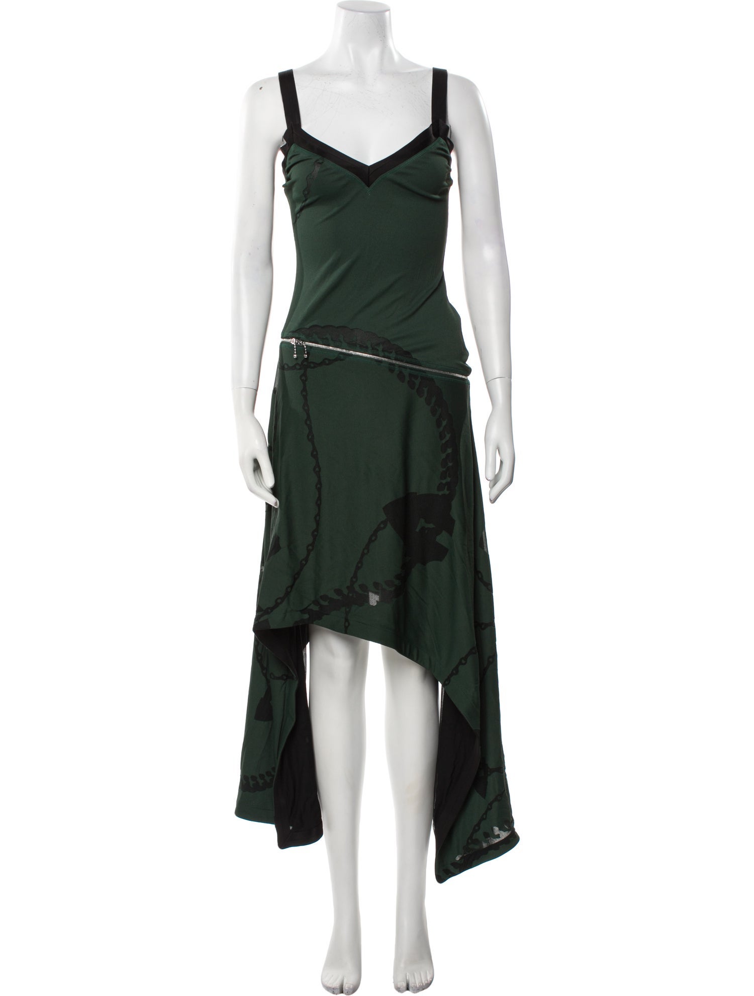 Burberry V-Neck Long Dress