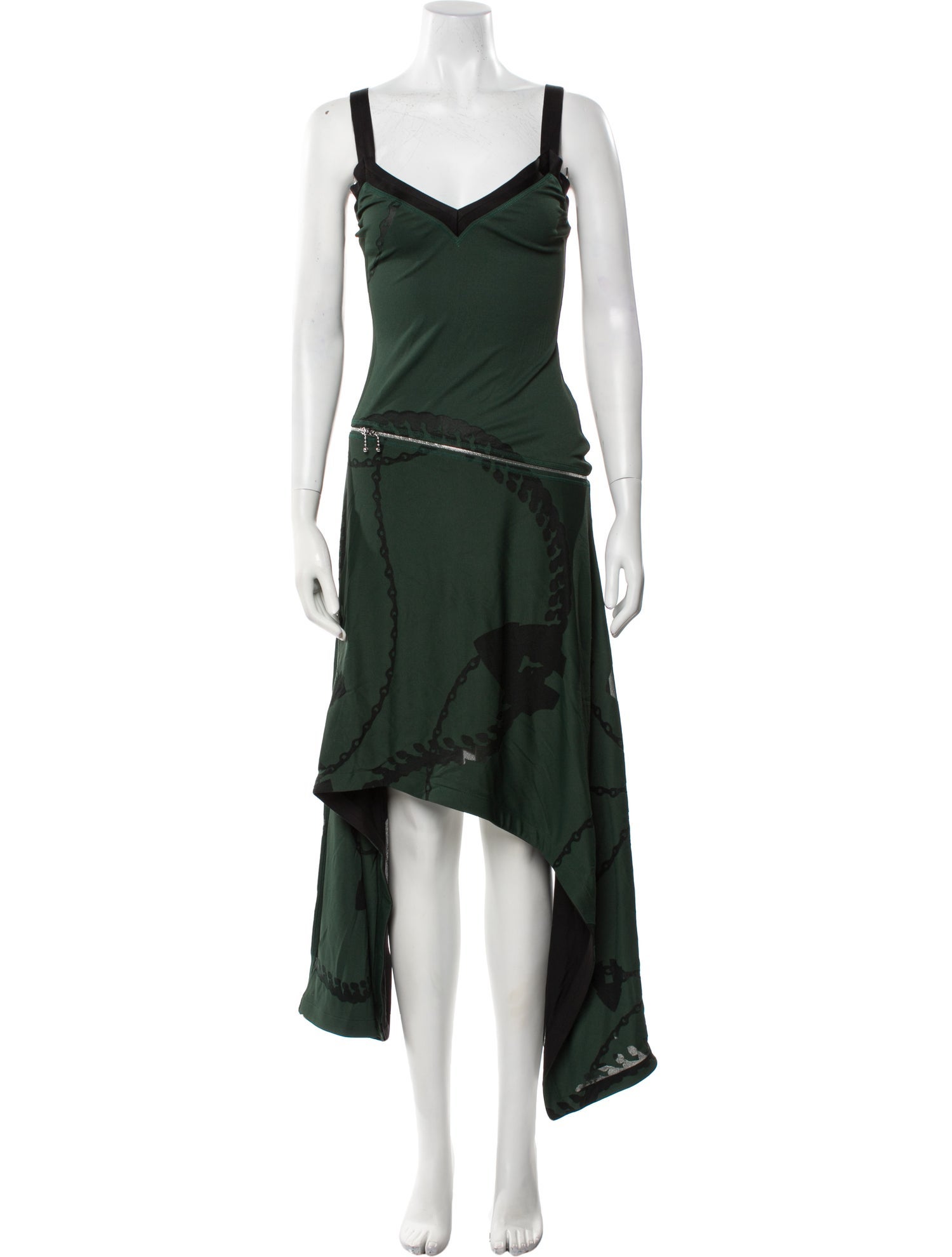 Burberry V-Neck Long Dress