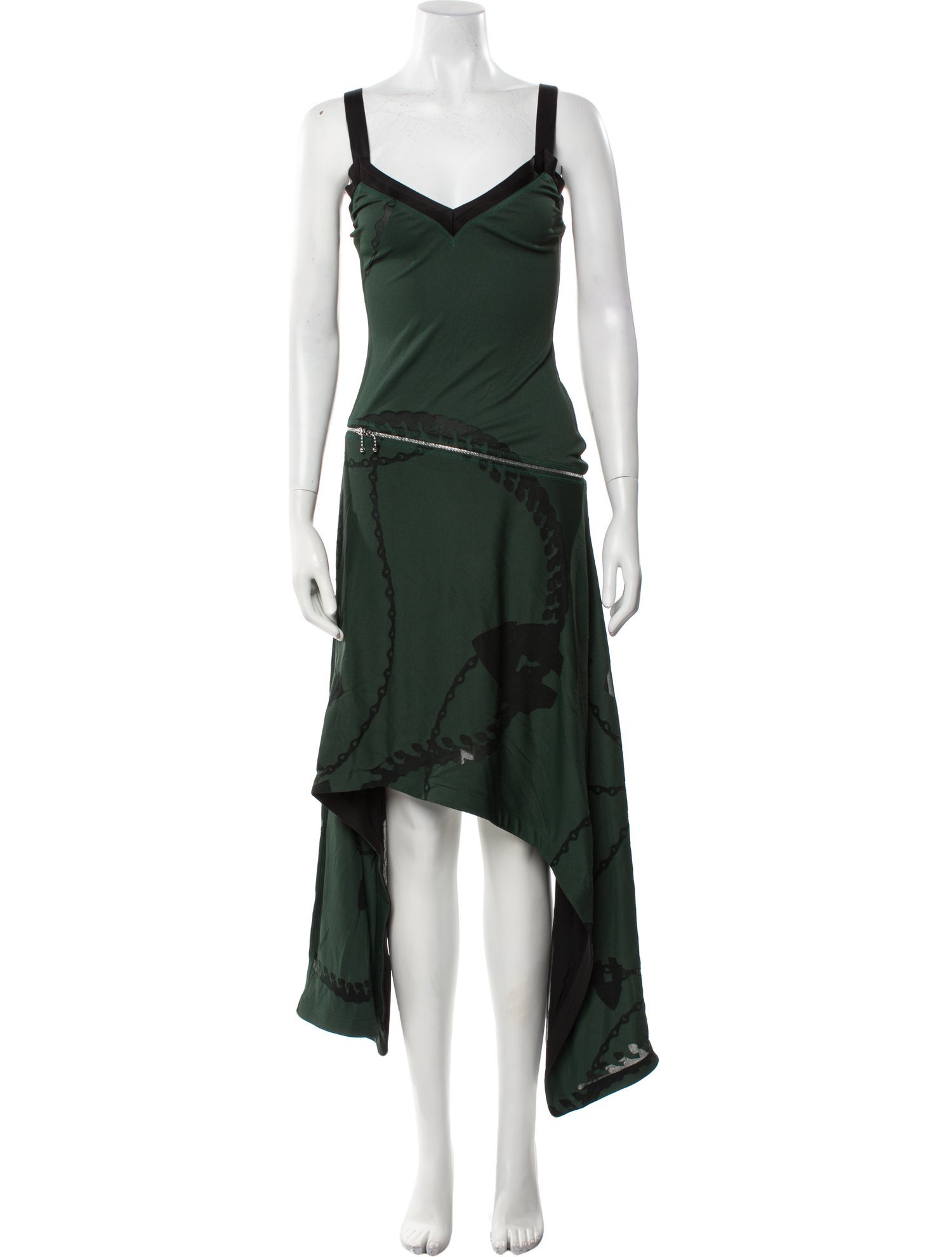 Burberry V-Neck Long Dress