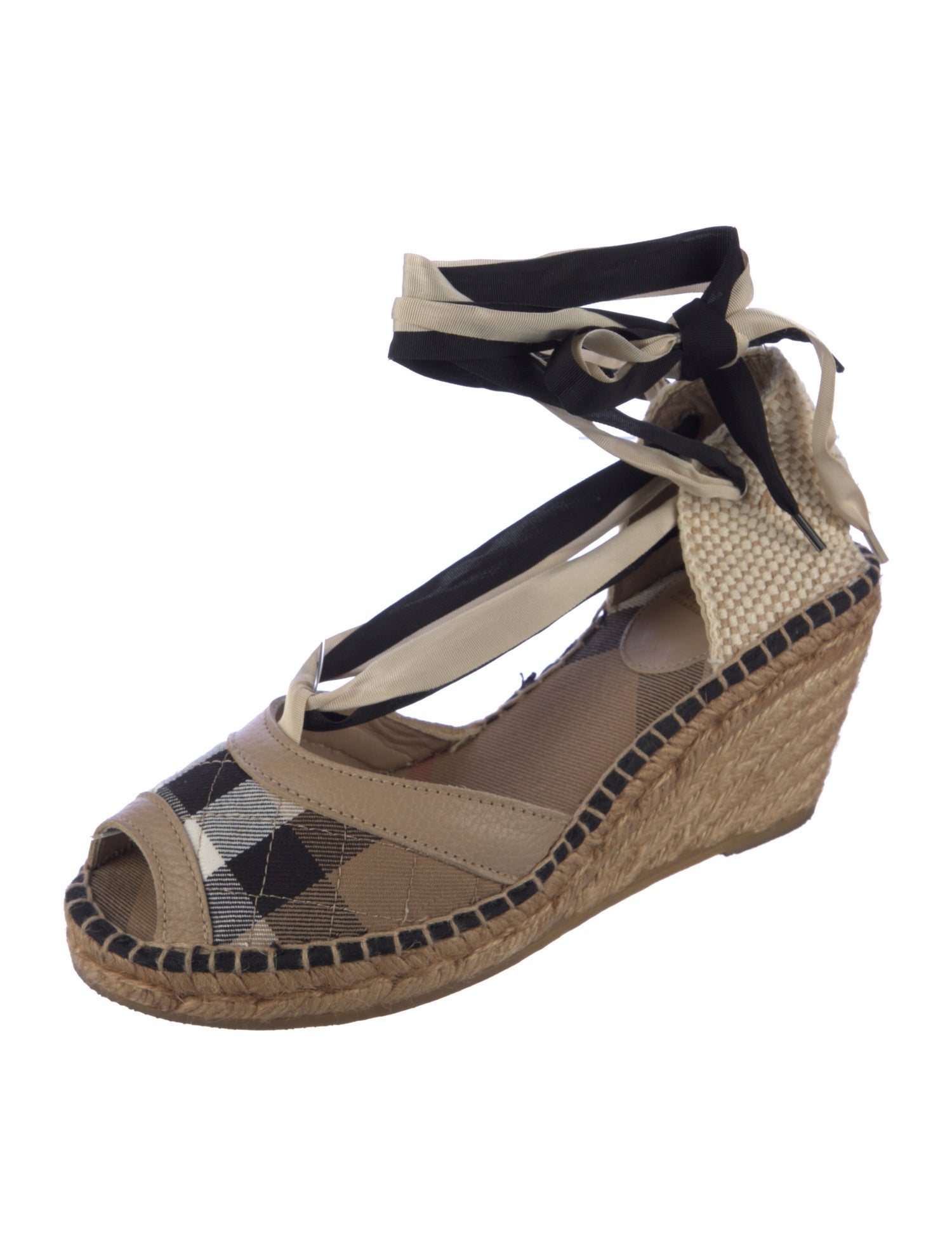 Burberry Jute Pumps