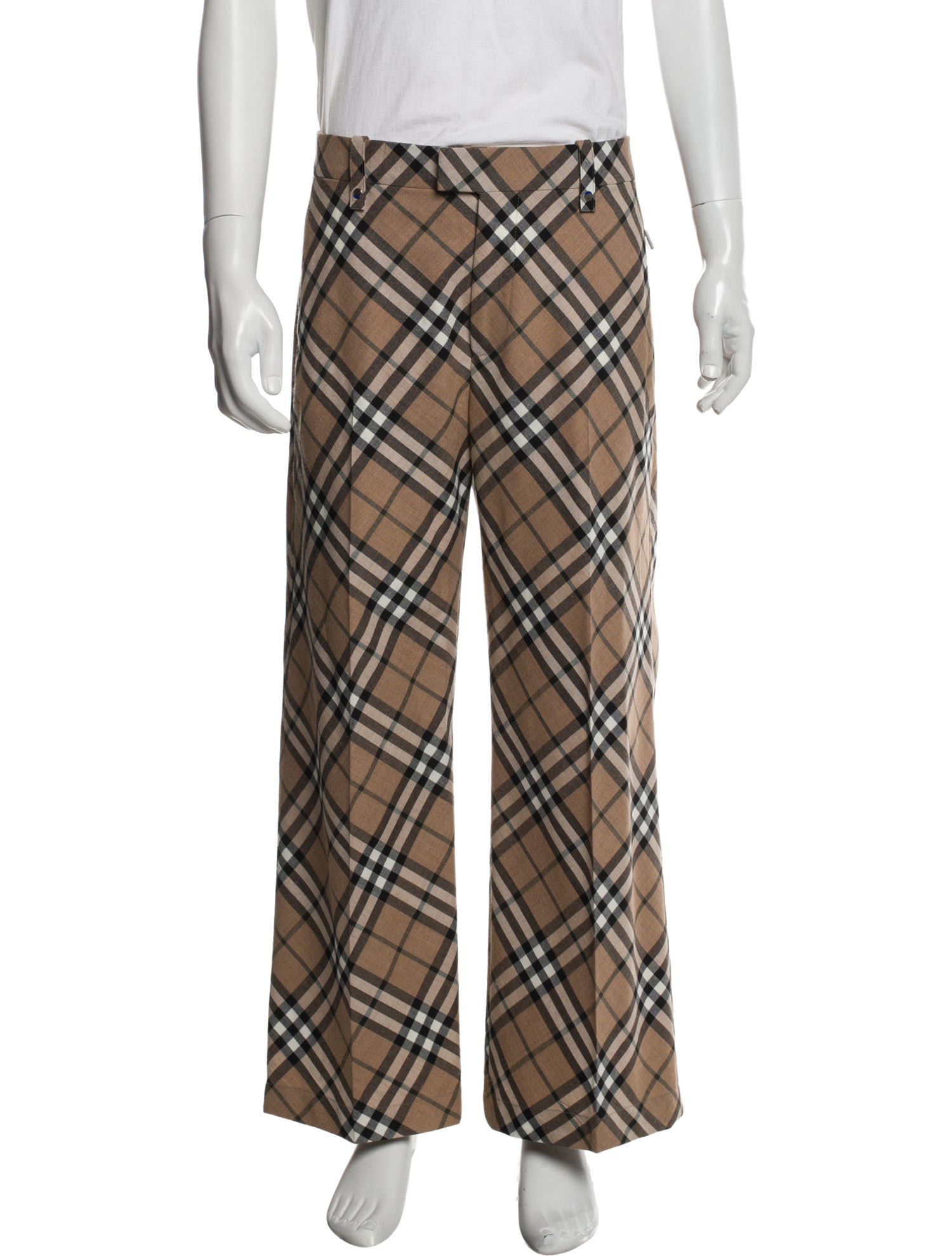 Burberry Plaid Print Pants