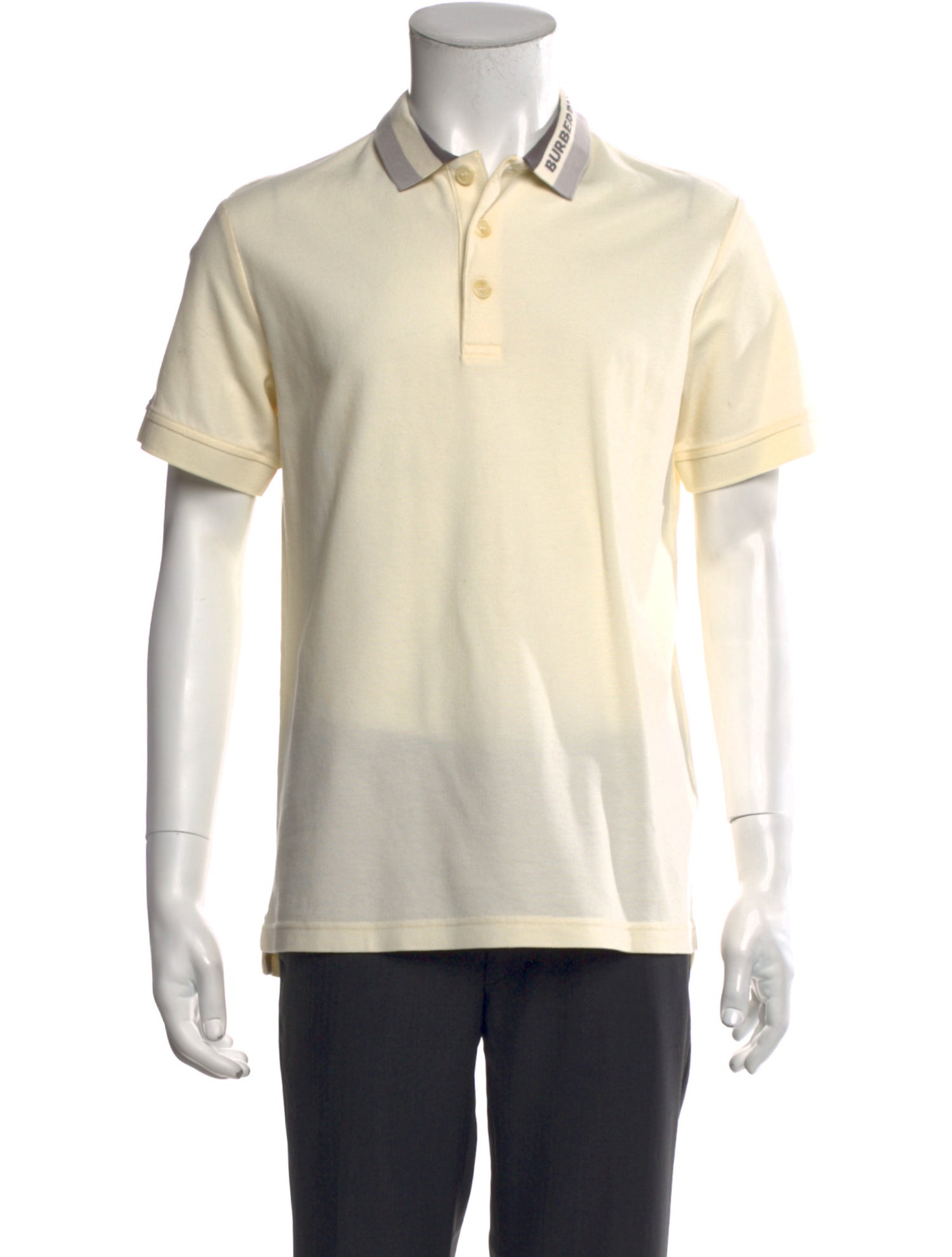 Burberry Nova Check Pattern Crew Neck Polo Shirt