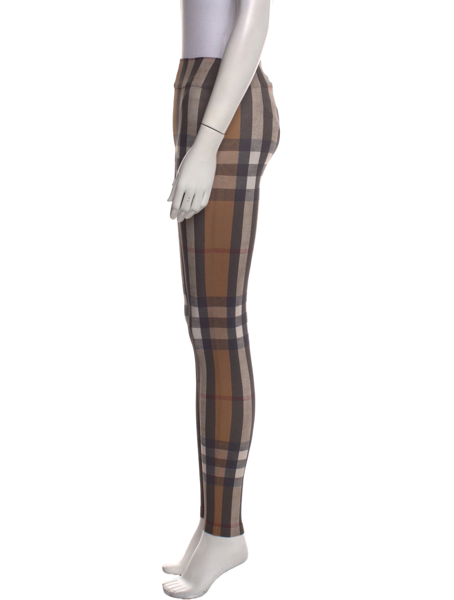 Burberry Plaid Print Skinny Leg Pants w/ Tags