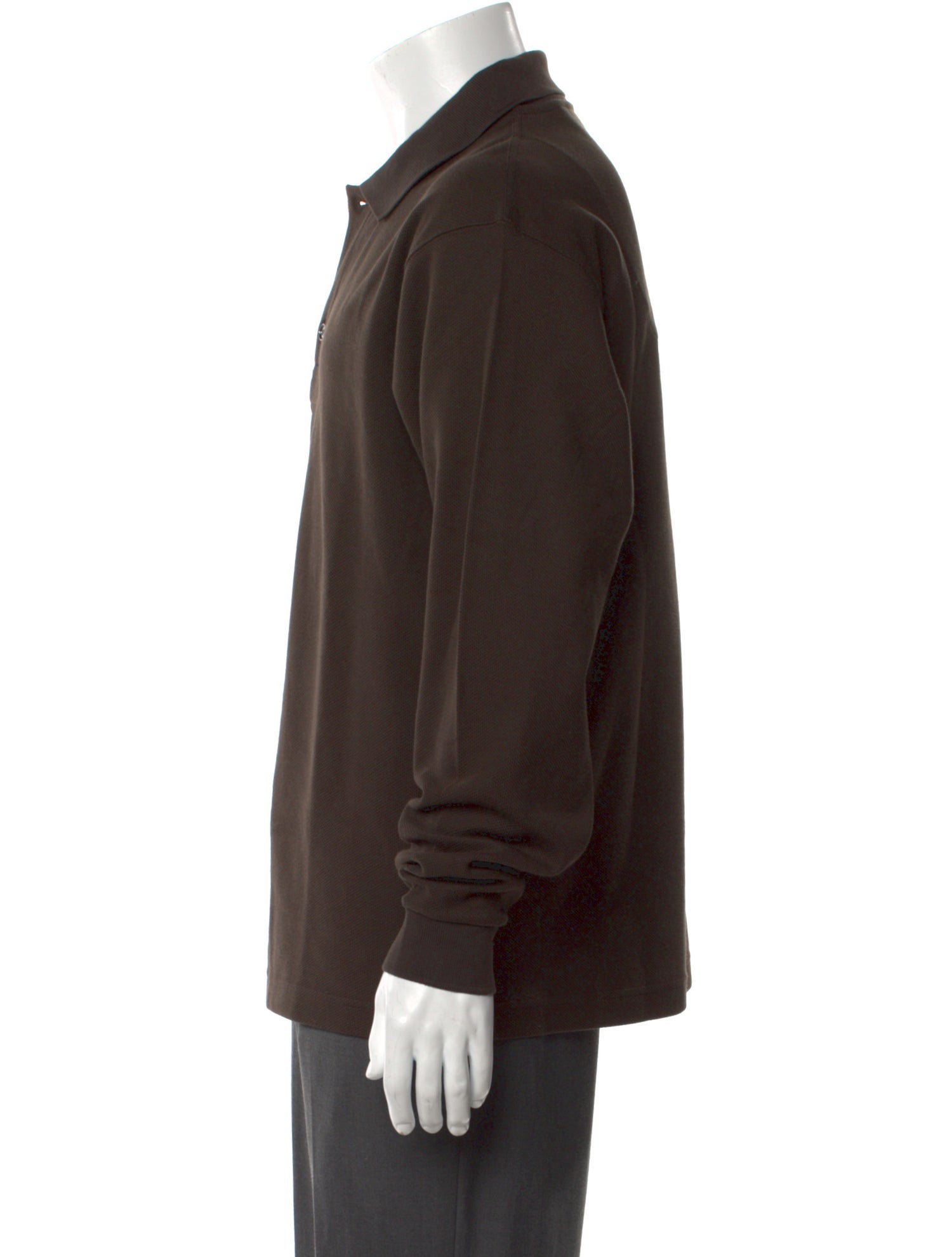 Burberry V-Neck Long Sleeve Polo Shirt w/ Tags