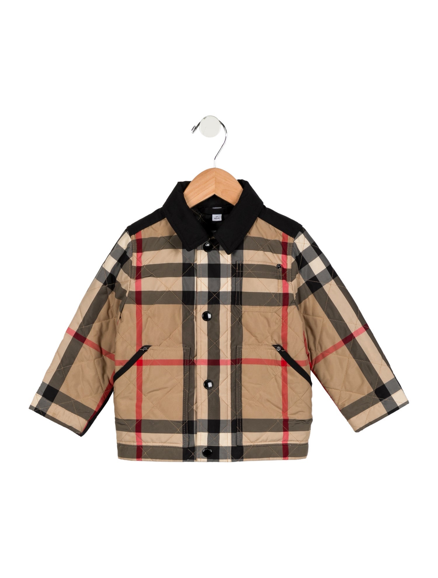 Burberry Boys' Check Print Quilted Jacket