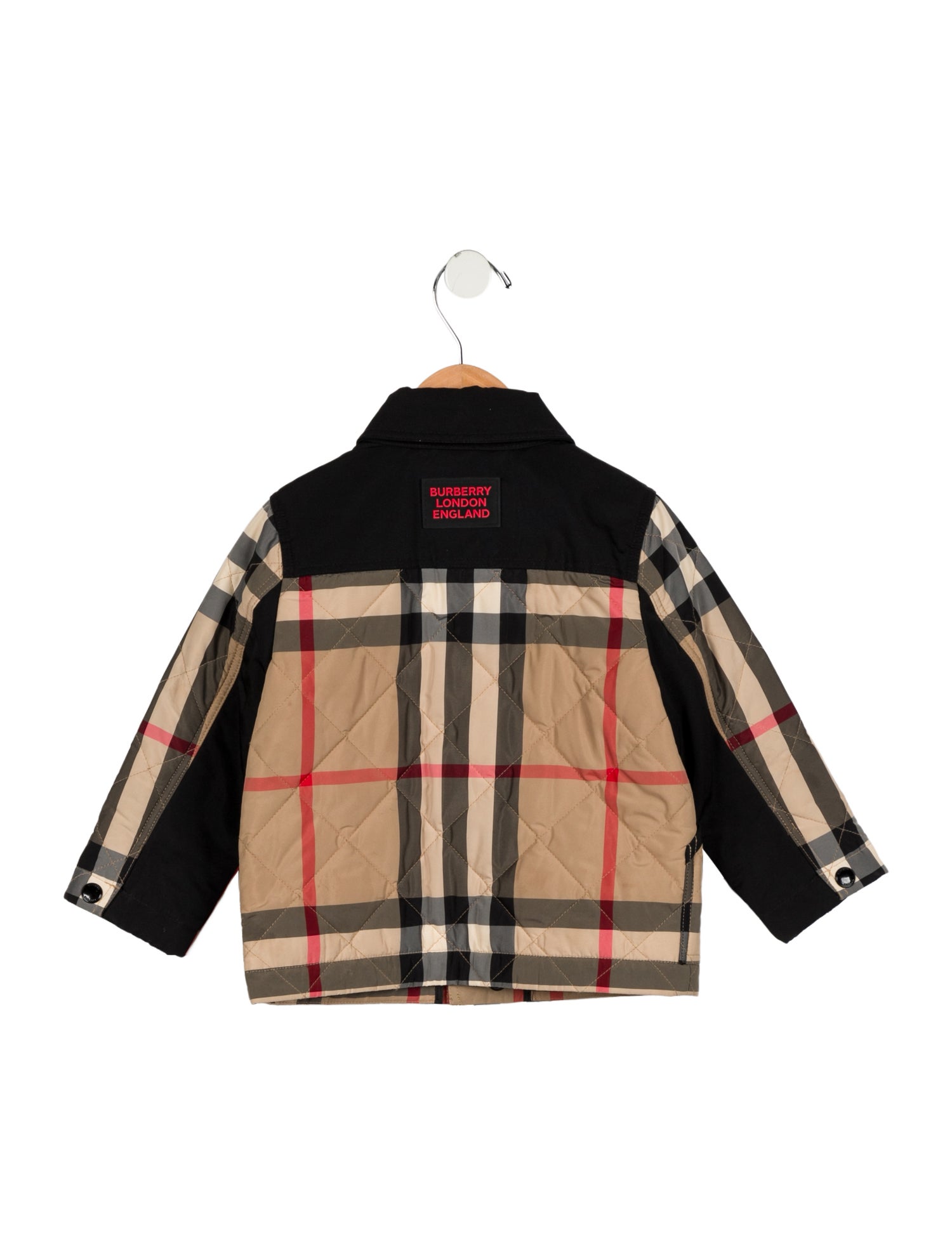 Burberry Boys' Check Print Quilted Jacket