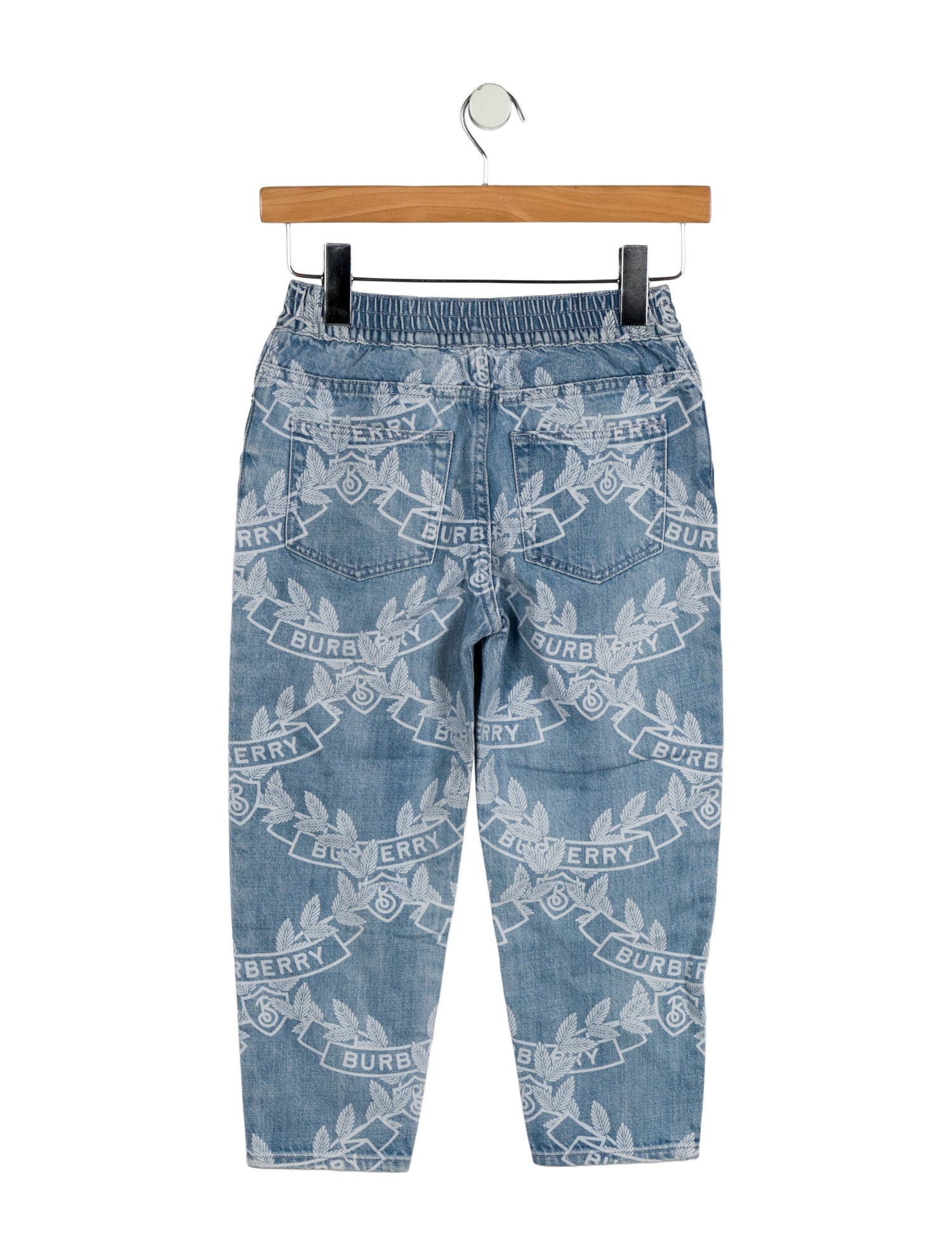 Burberry Girls' Logo Print Denim Jeans w/Tags