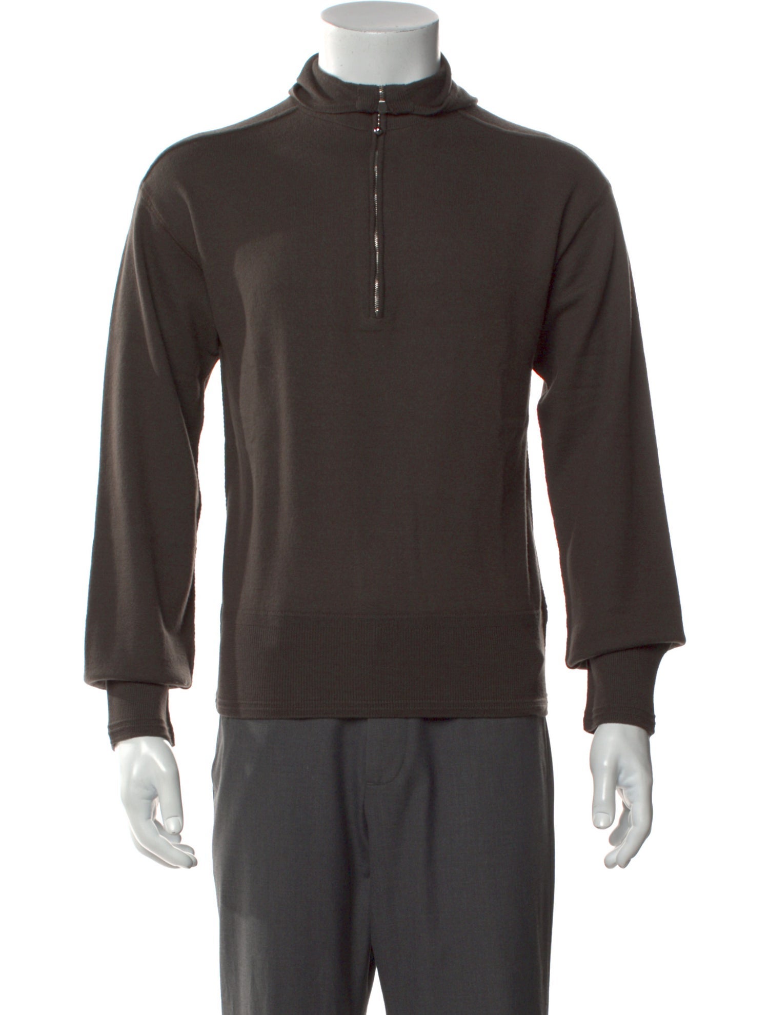 Burberry Wool Mock Neck Polo Sweater