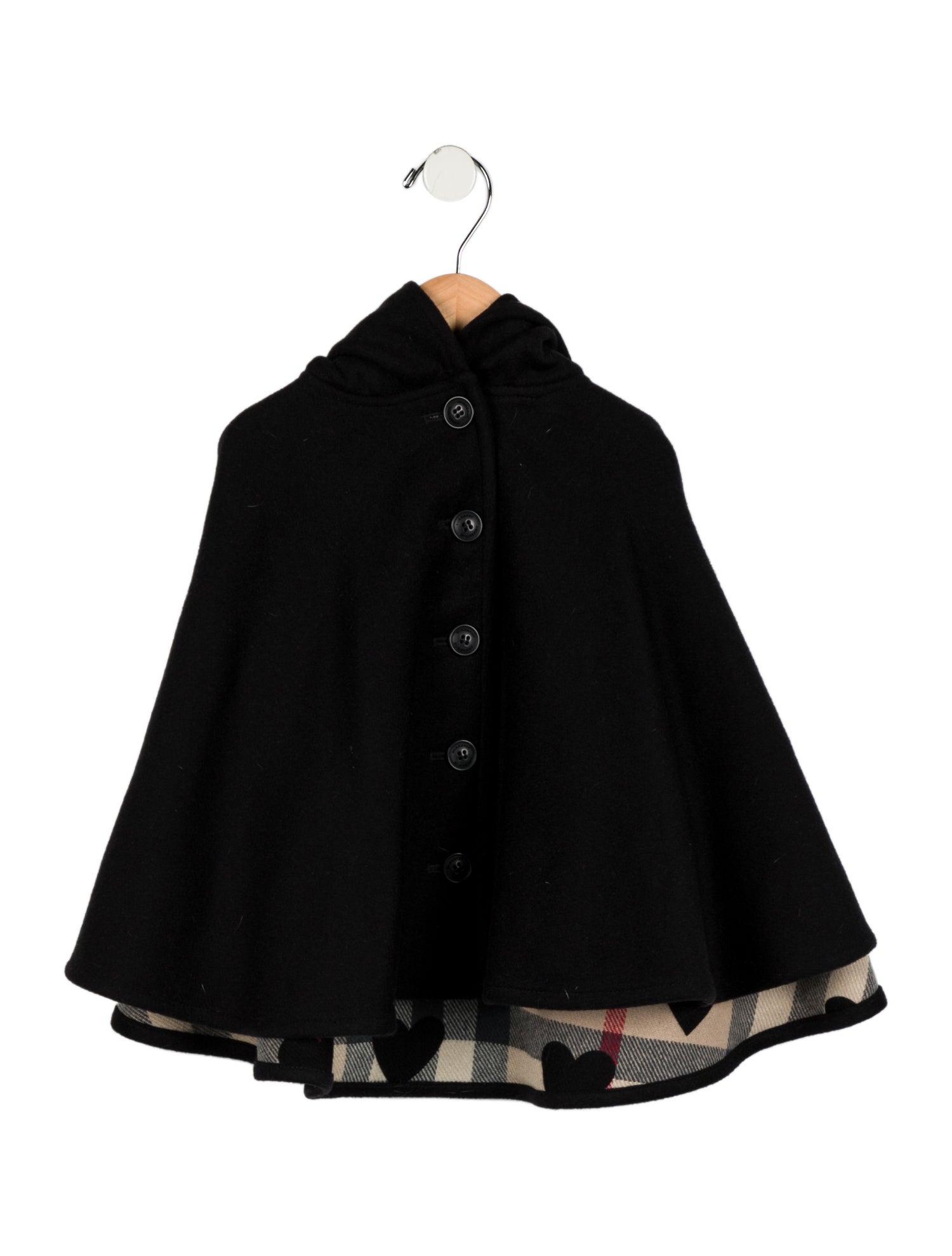 Burberry Girls' Heart Check Poncho w/Tags