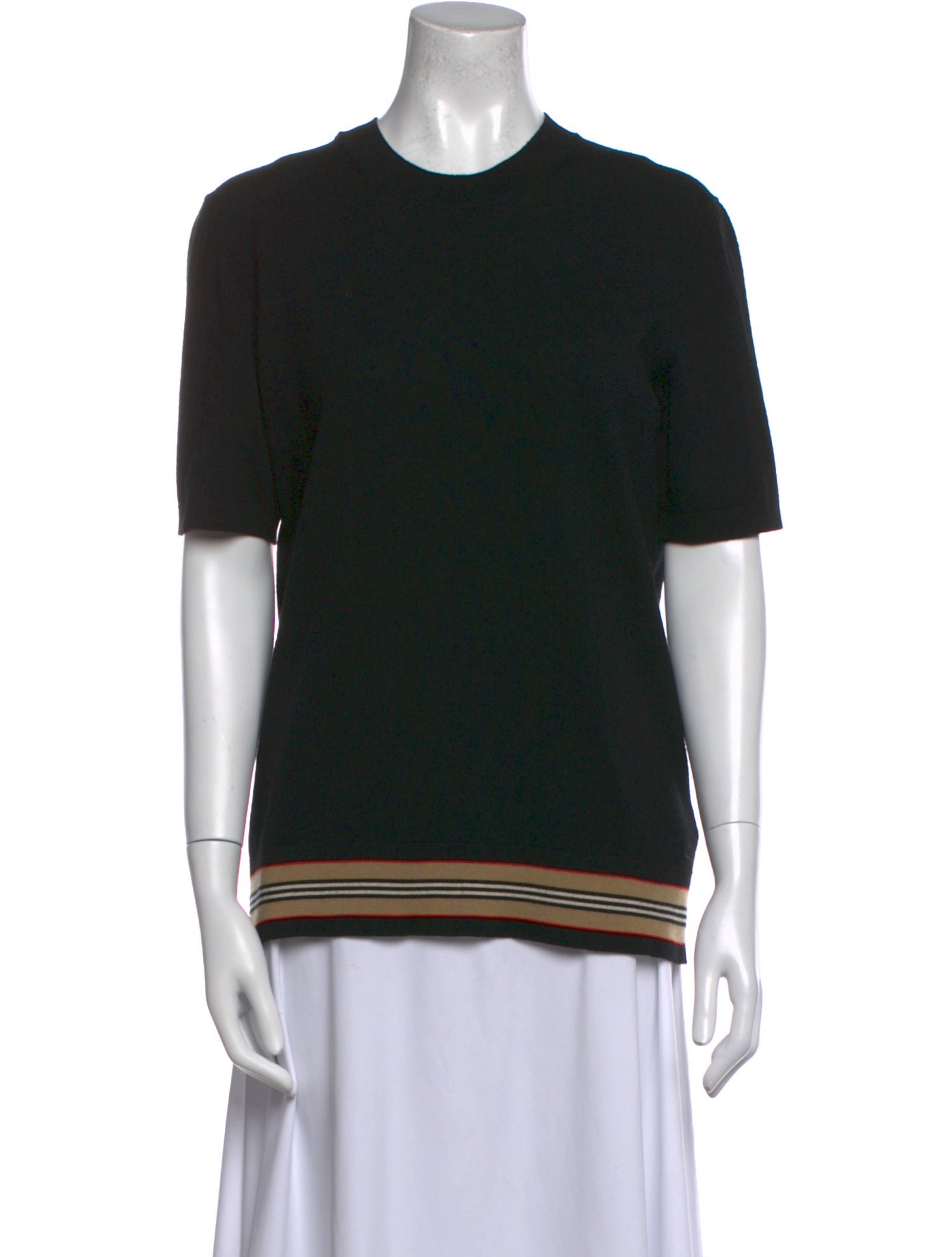 Burberry Merino Wool Crew Neck Top