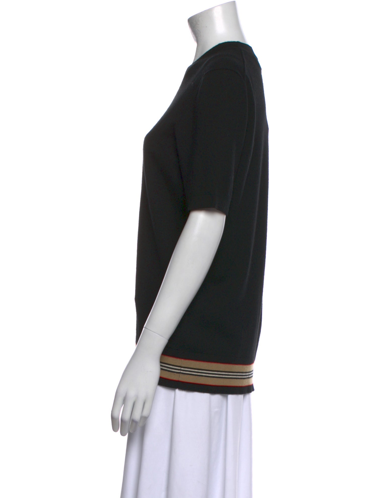 Burberry Merino Wool Crew Neck Top