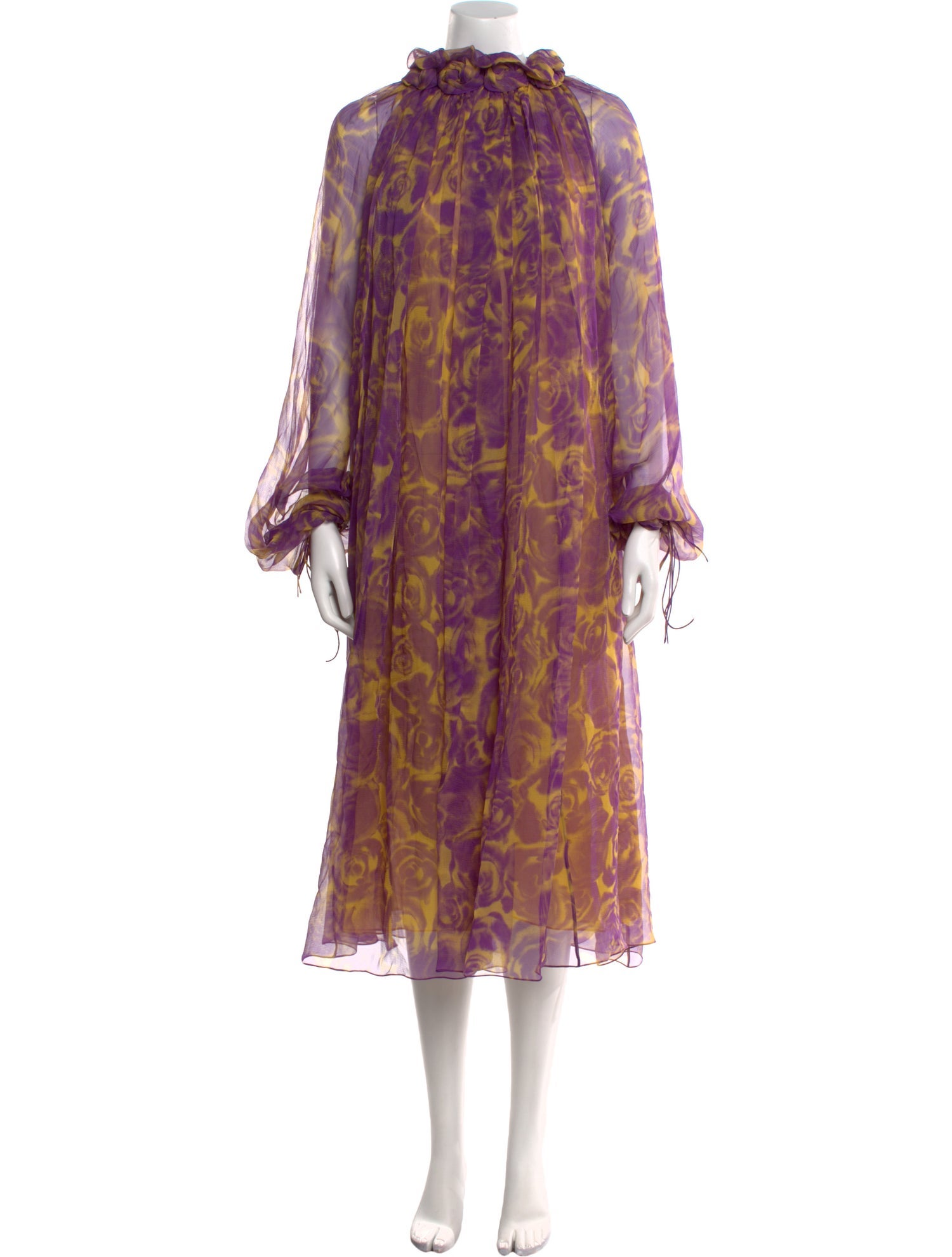 Burberry Silk Midi Length Dress w/ Tags