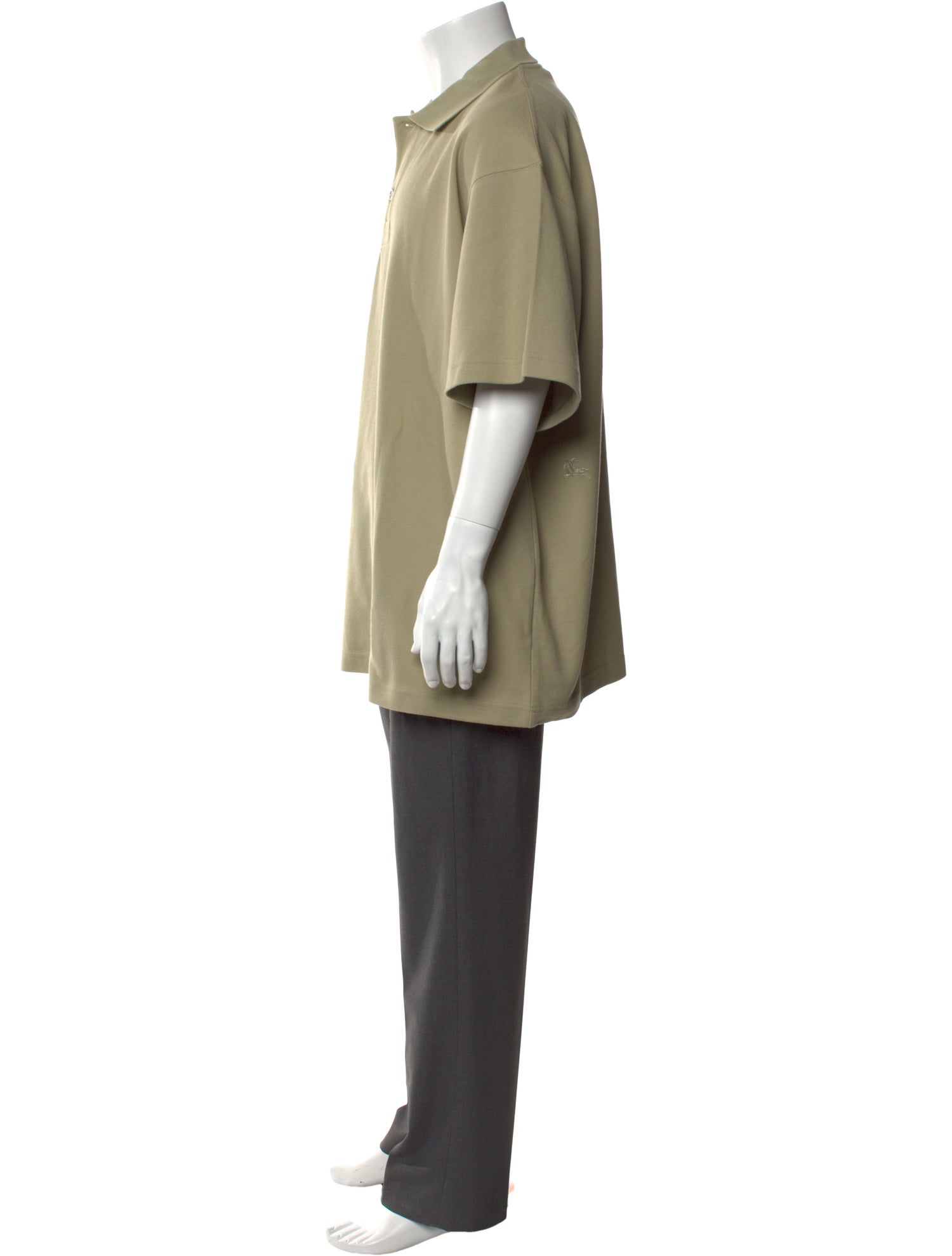 Burberry V-Neck Short Sleeve Polo Shirt