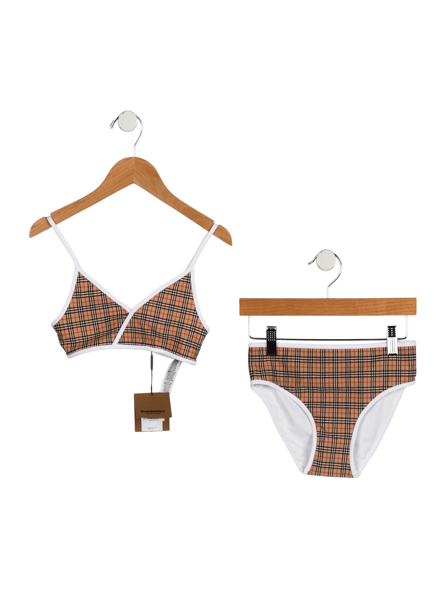 Burberry Girls' House Check Two Piece Swimsuit w/Tags