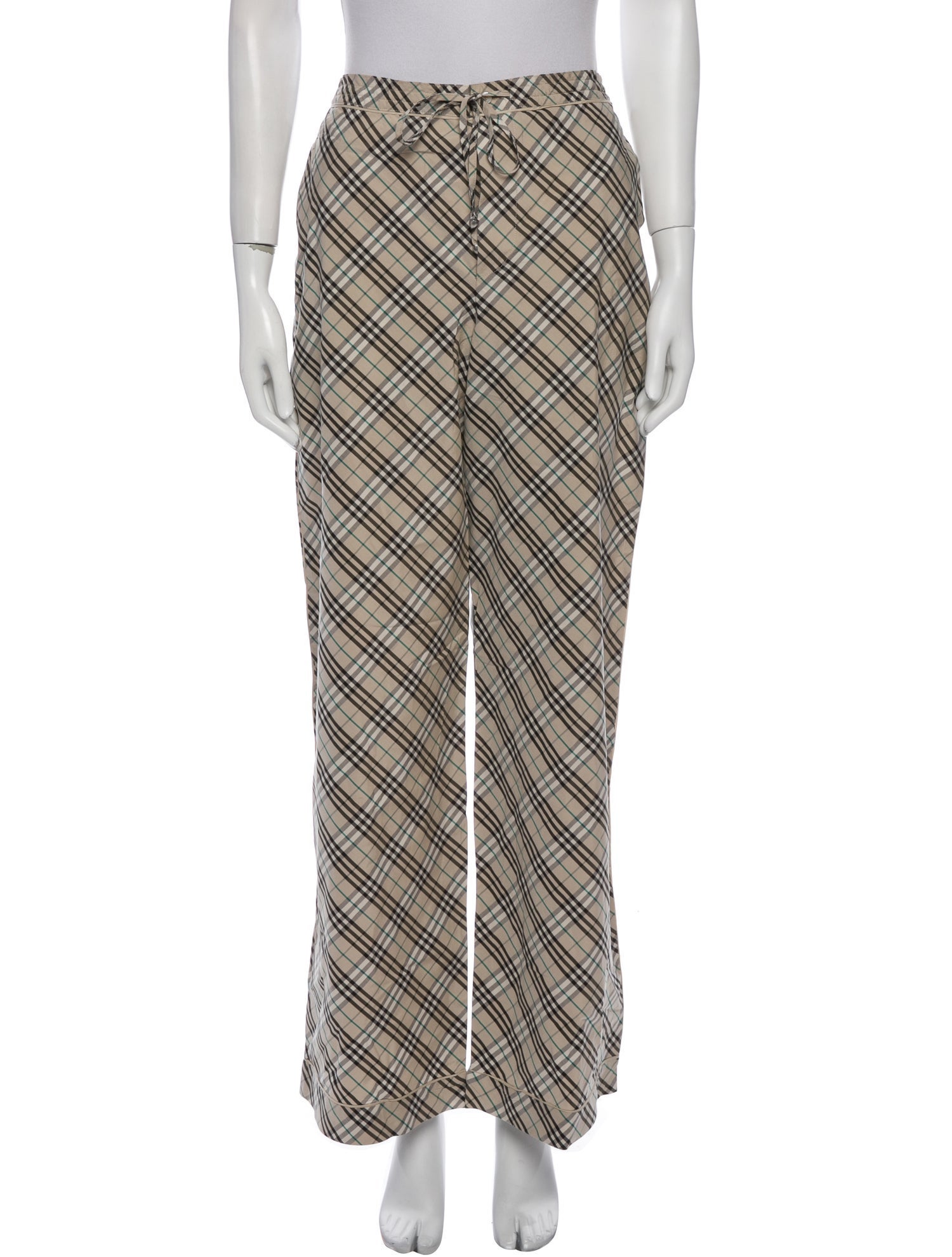 Burberry Plaid Print Sweatpants