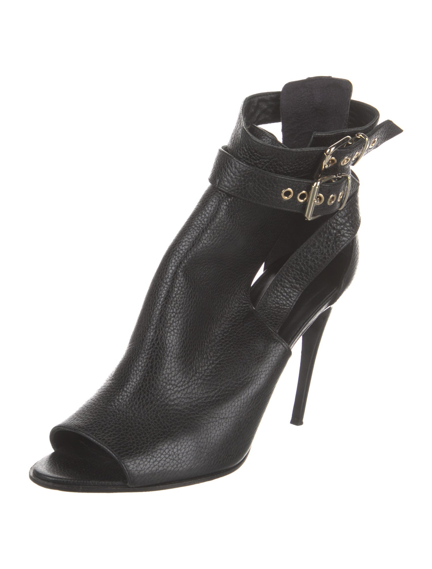 Burberry Leather Cutout Accent Gladiator Sandals