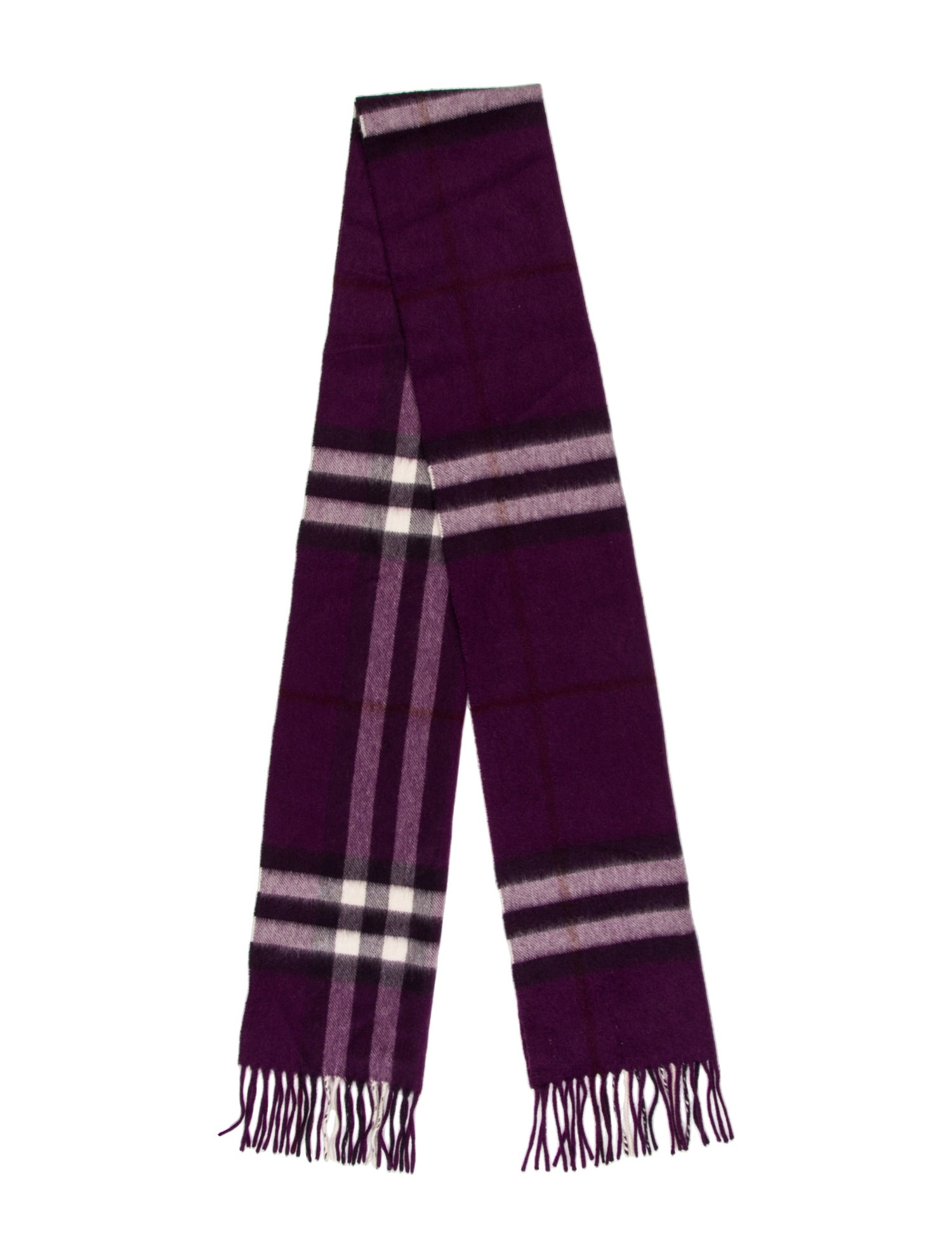 Burberry Cashmere Nova Check Pattern Scarf