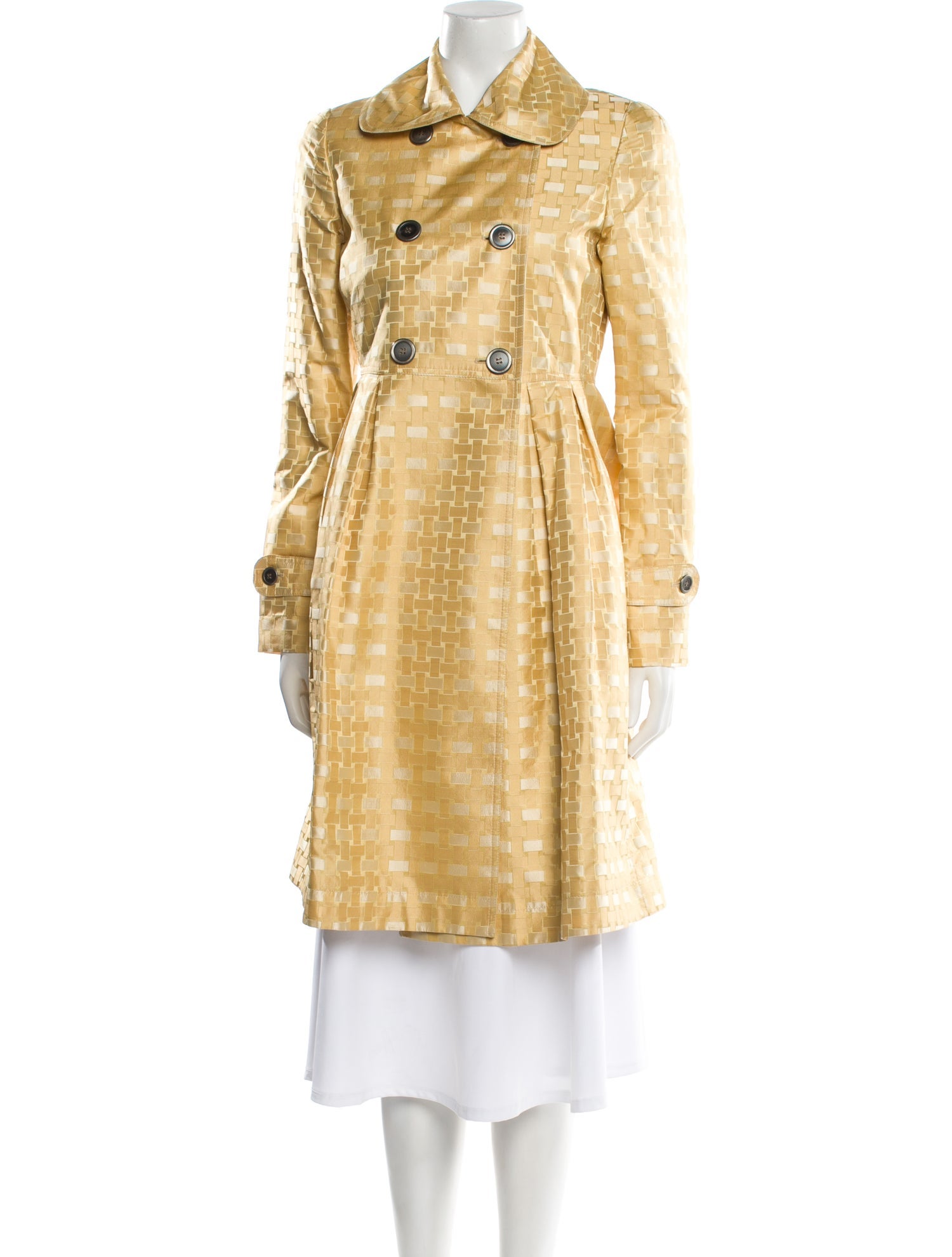 Burberry Silk Printed Trench Coat