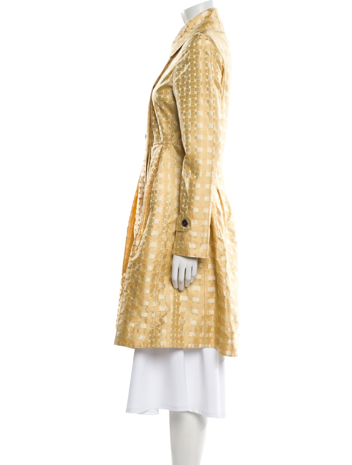 Burberry Silk Printed Trench Coat