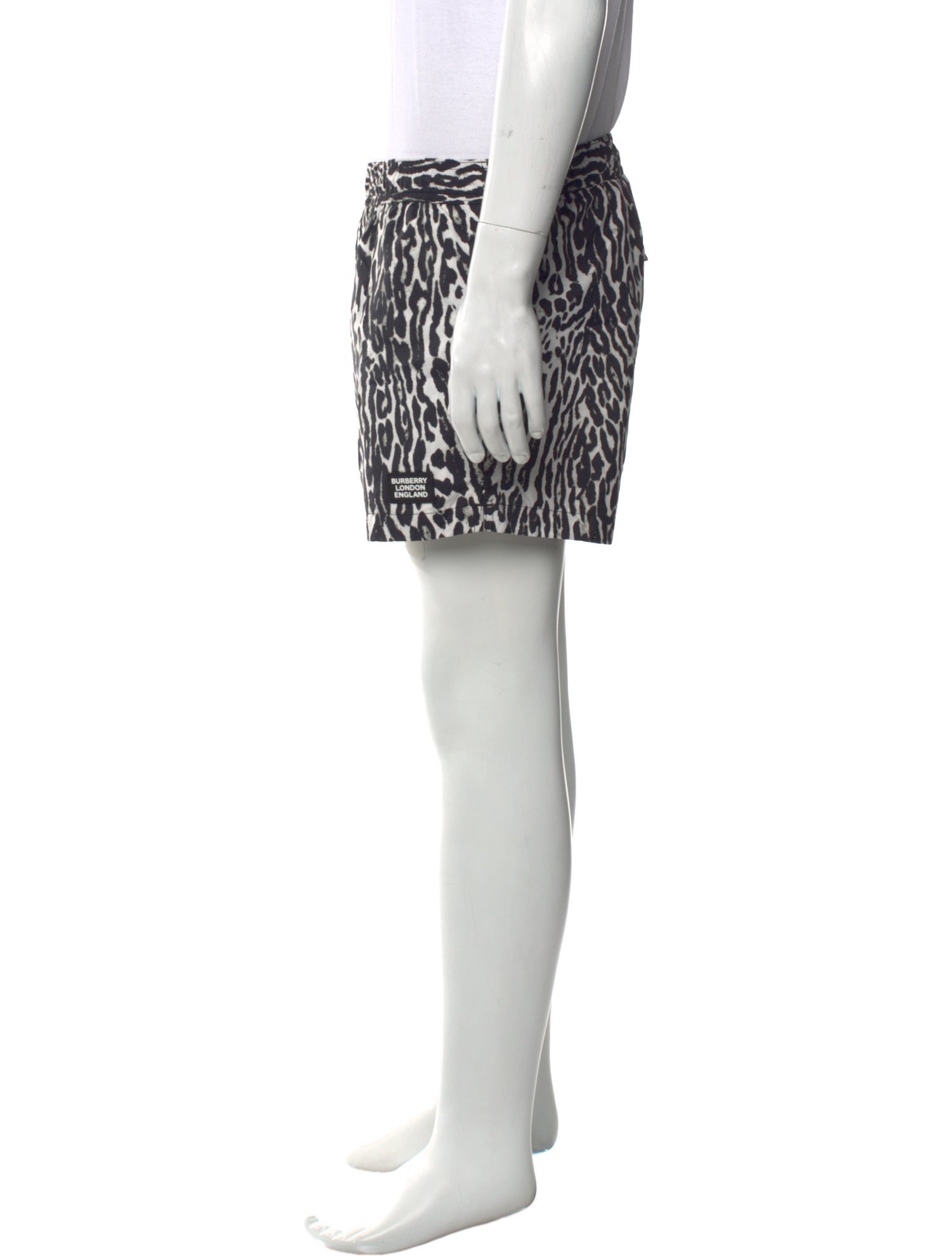 Burberry Animal Print Flat Front Shorts