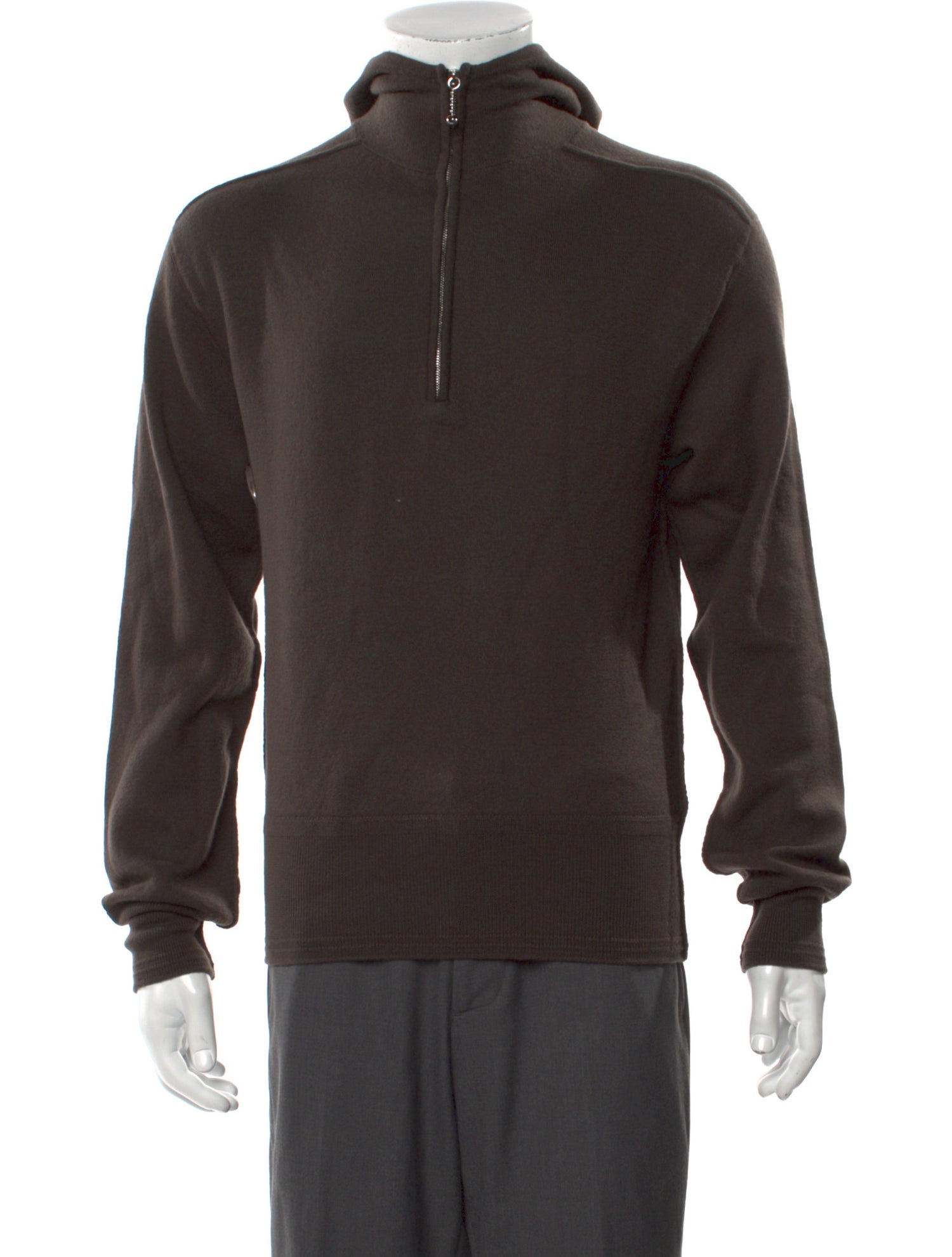 Burberry Wool Mock Neck Polo Sweater