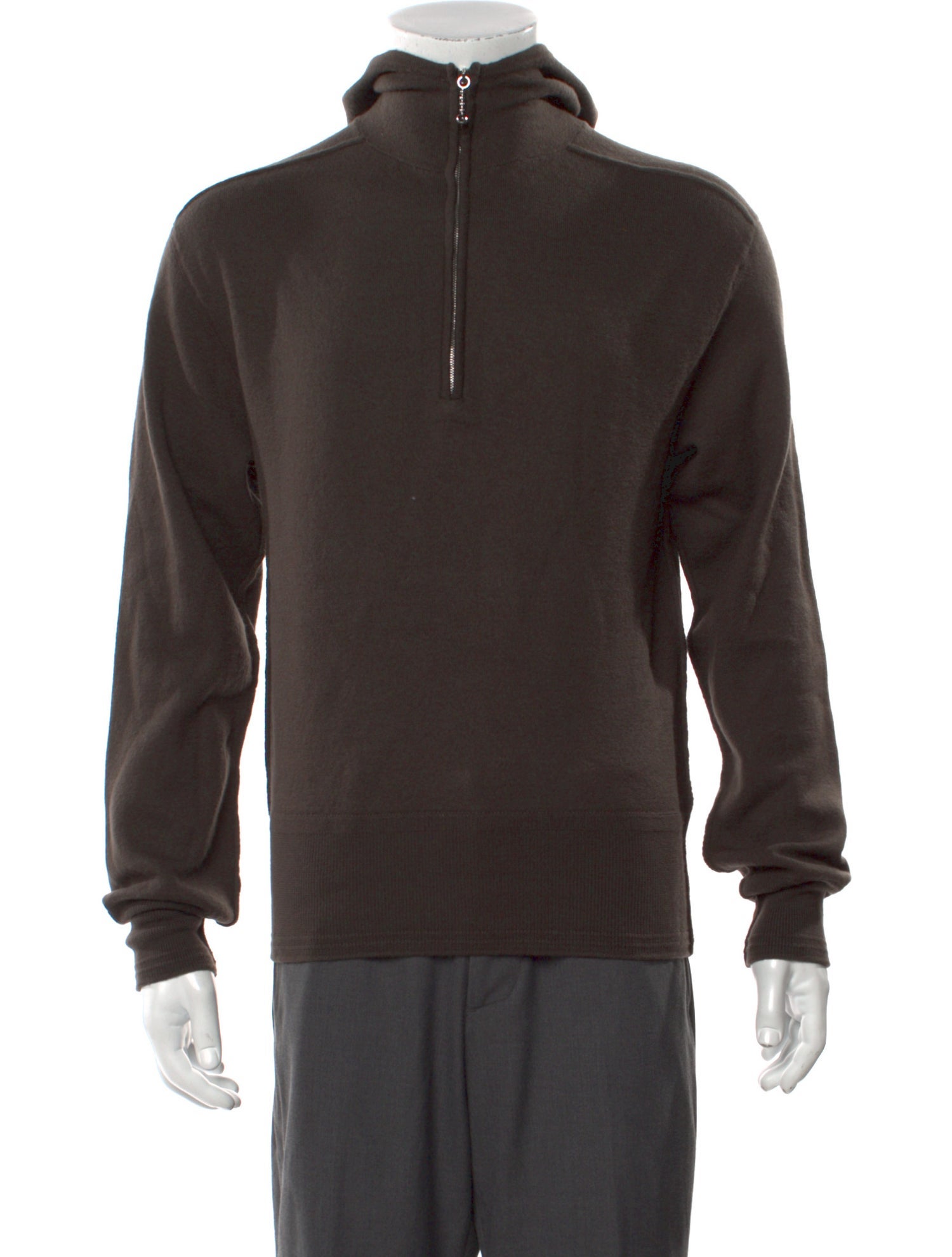 Burberry Wool Mock Neck Polo Sweater