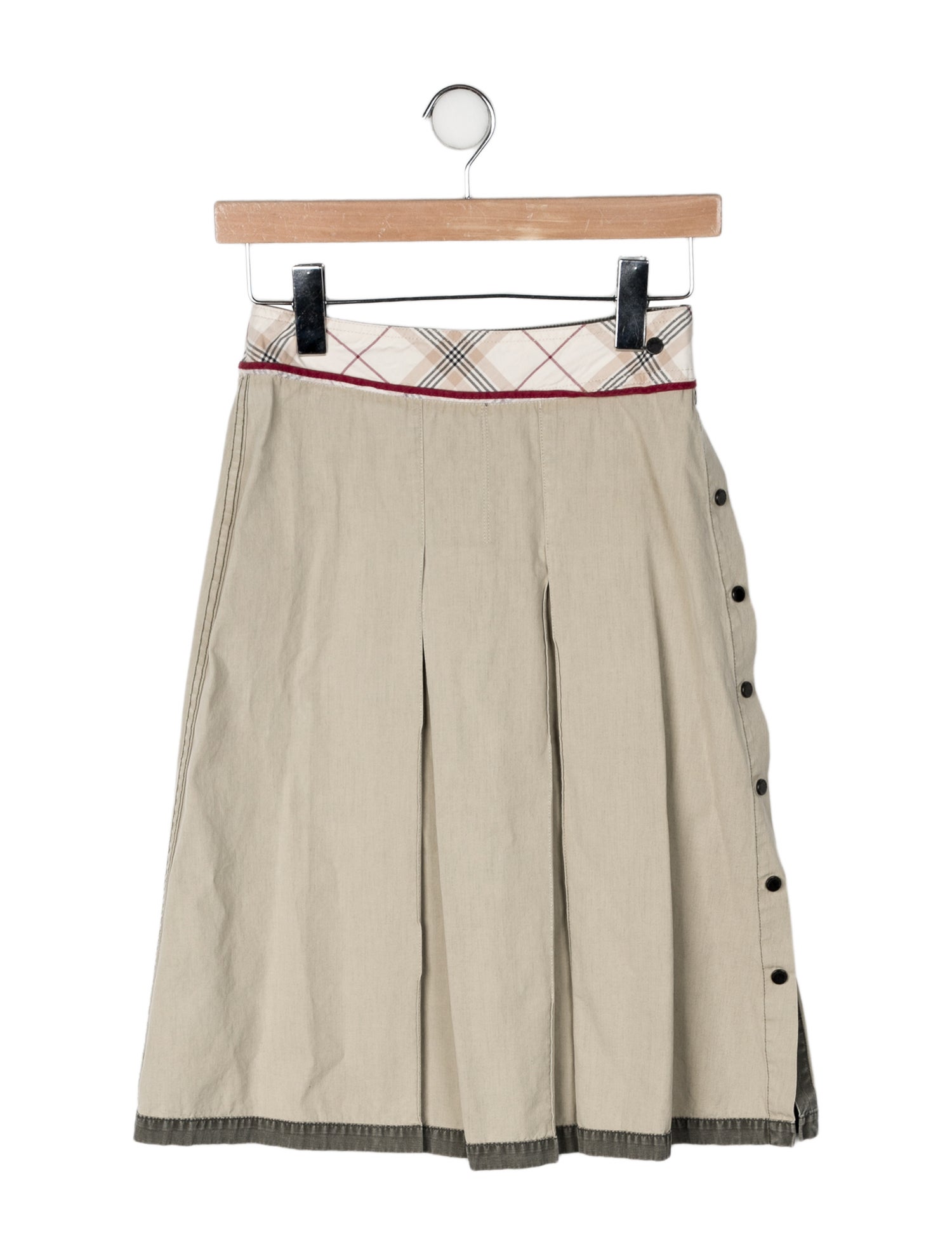 Burberry Long Pleated Skirt